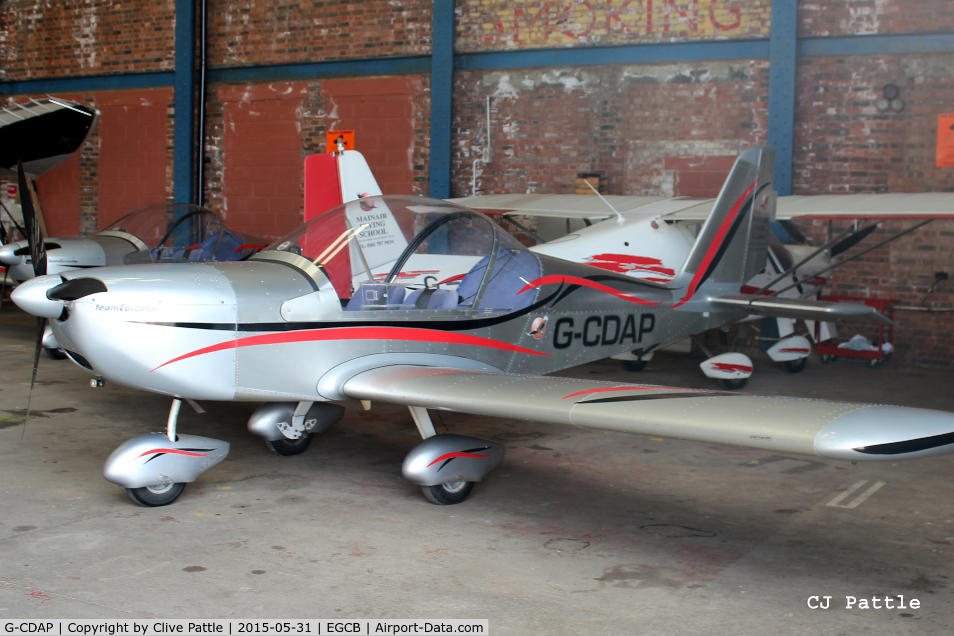 G-CDAP, 2004 Aerotechnik EV-97 TeamEurostar UK C/N 2114, Hangared at Barton Airfield, Manchester - EGCB