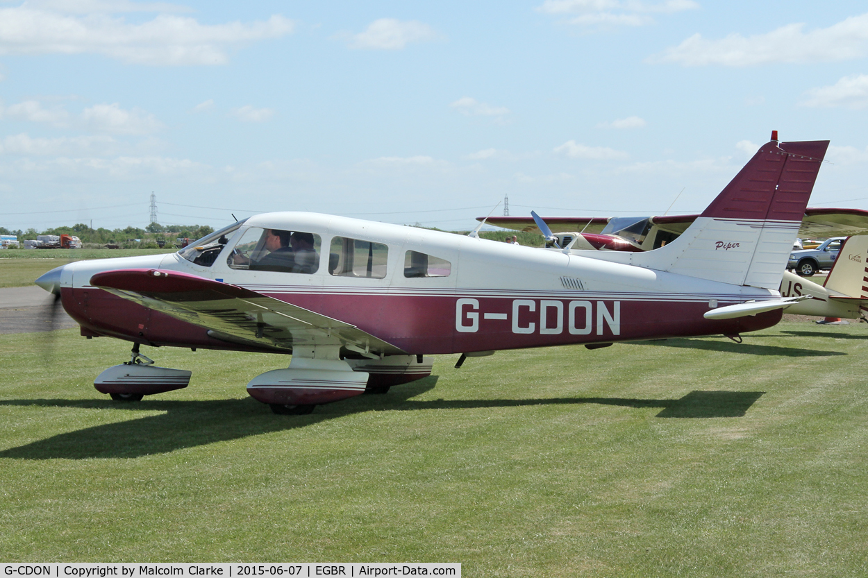 G-CDON, 1982 Piper PA-28-161 Cherokee Warrior II C/N 28-8216185, Piper PA-28-161 Warrior II at The Real Aeroplane Company's Radial Engine Aircraft Fly-In, Breighton Airfield, June 7th 2015.
