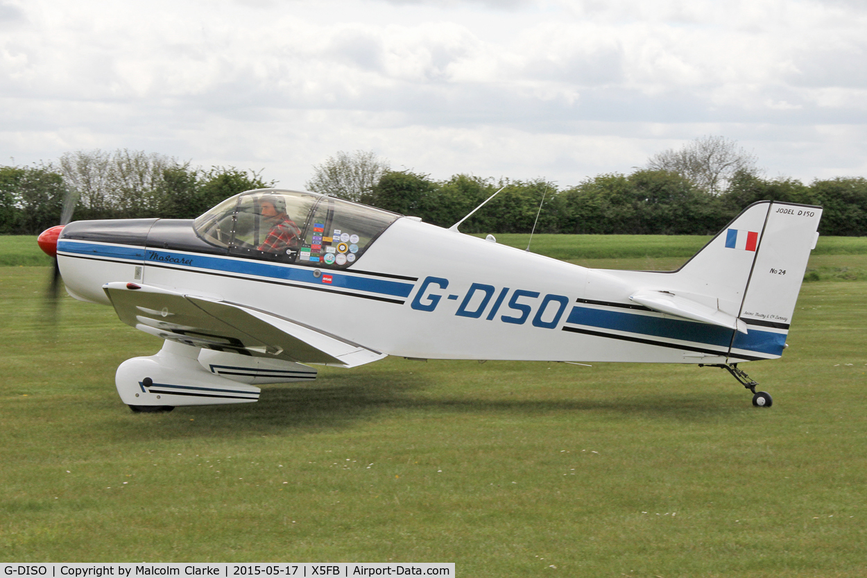 G-DISO, 1963 SAN Jodel D-150 Mascaret C/N 24, SAN Jodel D-150 Mascaret at the opening of Fishburn Airfield's new clubhouse, May 17th 2015.