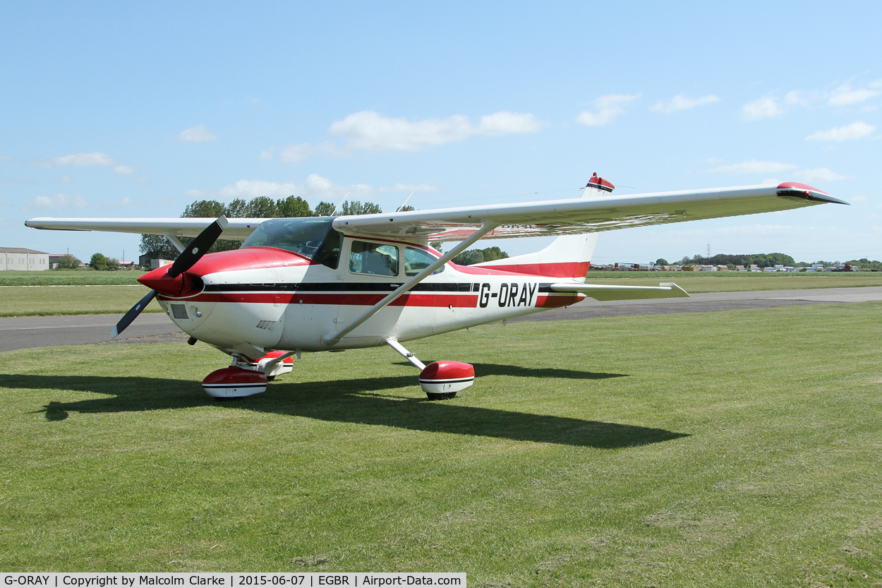 G-ORAY, 1980 Reims F182Q Skylane C/N 0132, Reims F182Q Skylane at The Real Aeroplane Club's Radial Engine Aircraft Fly-In, Breighton Airfield, June 7th 2015.