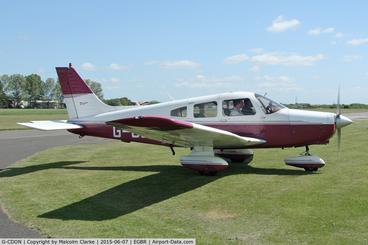 G-CDON, 1982 Piper PA-28-161 Cherokee Warrior II C/N 28-8216185, Piper PA-28-161 Warrior II at The Real Aeroplane Company's Radial Engine Aircraft Fly-In, Breighton Airfield, June 7th 2015.