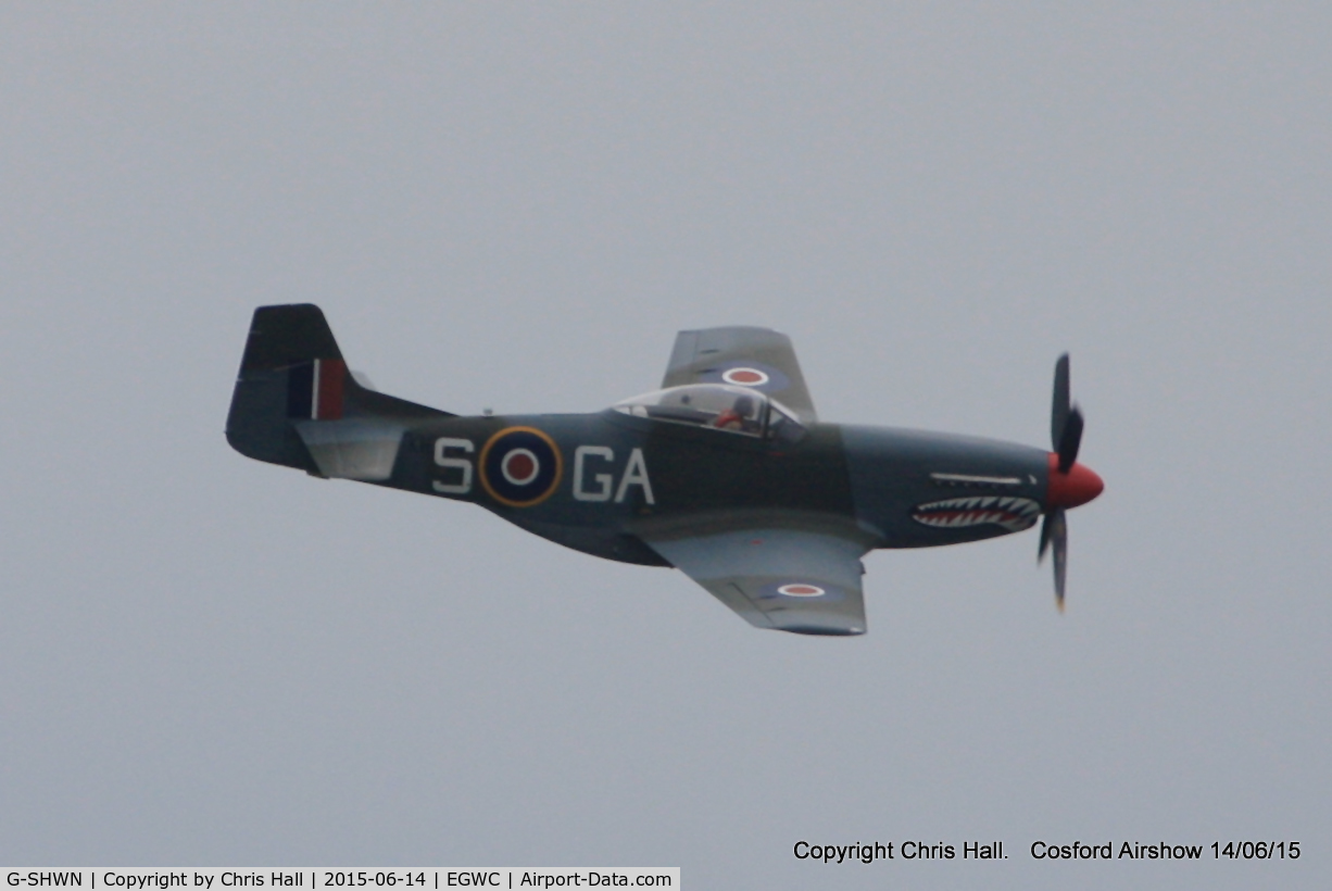 G-SHWN, 1944 North American P-51D Mustang C/N 122-40417, displaying at the 2015 Cosford Airshow