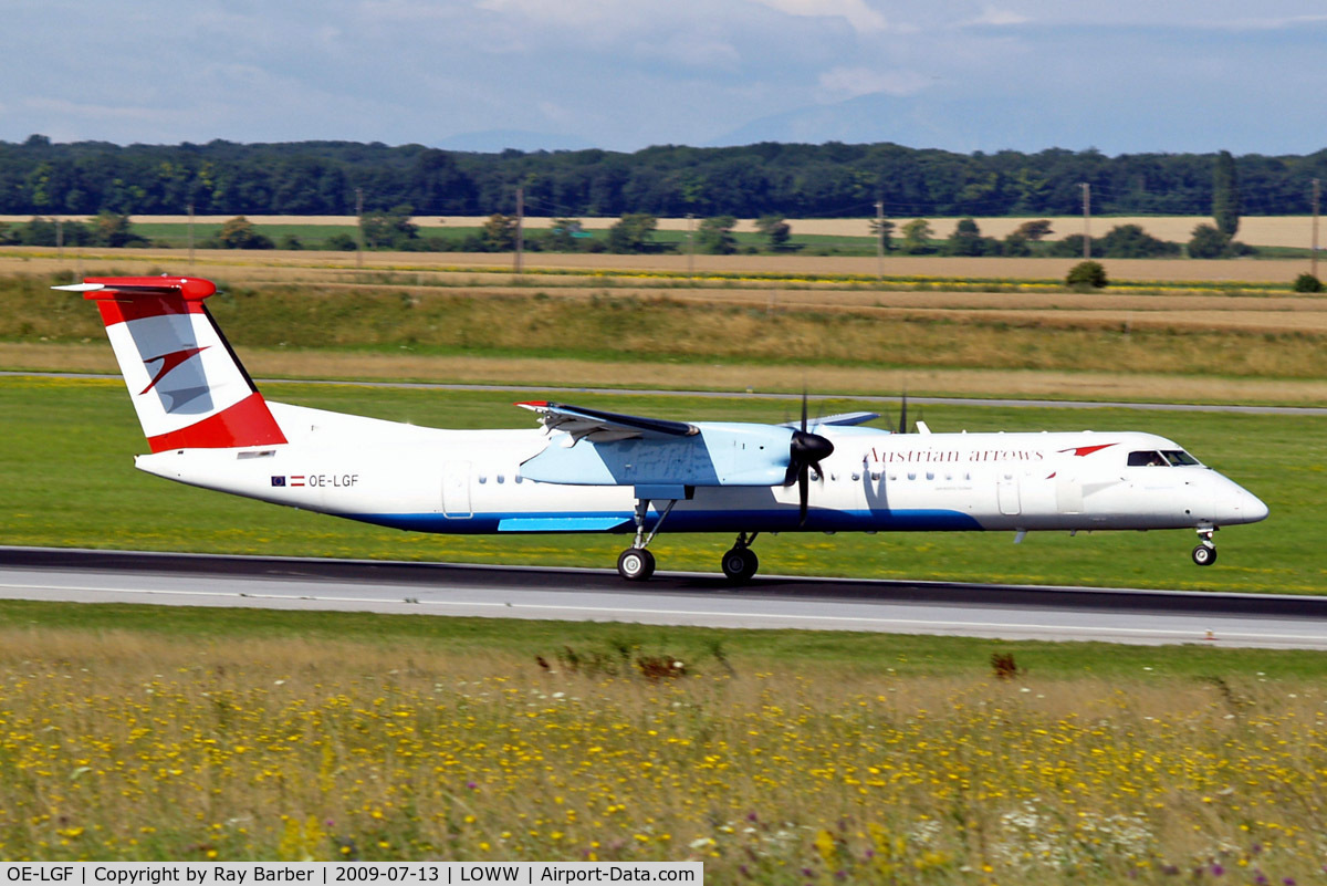 OE-LGF, 2002 De Havilland Canada DHC-8-402Q Dash 8 C/N 4068, De Havilland Canada DHC-8Q-402 Dash 8 [4068] (Austrian Airlines) Vienna-Schwechat~OE 13/07/2009