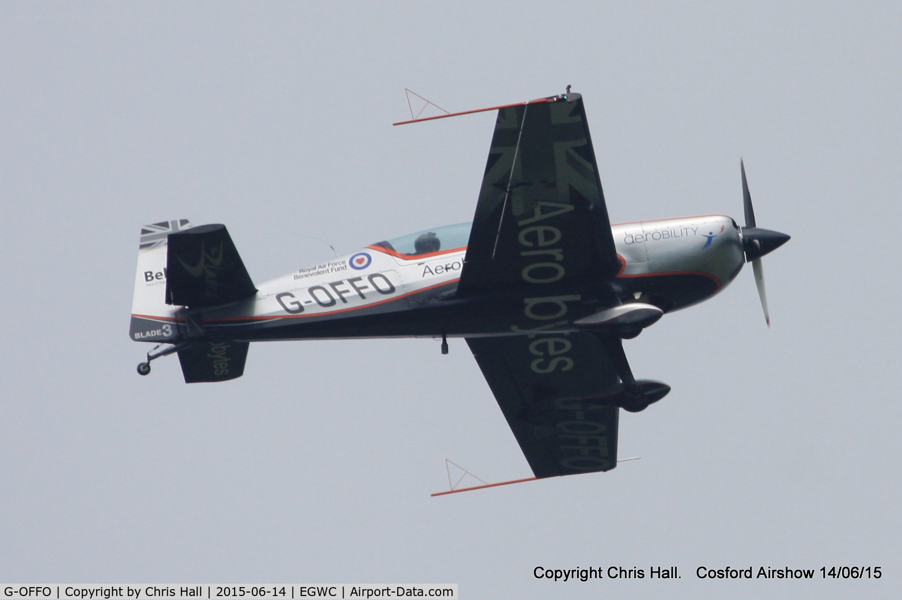 G-OFFO, 2006 Extra EA-300/L C/N 1226, displaying at the 2015 Cosford Airshow