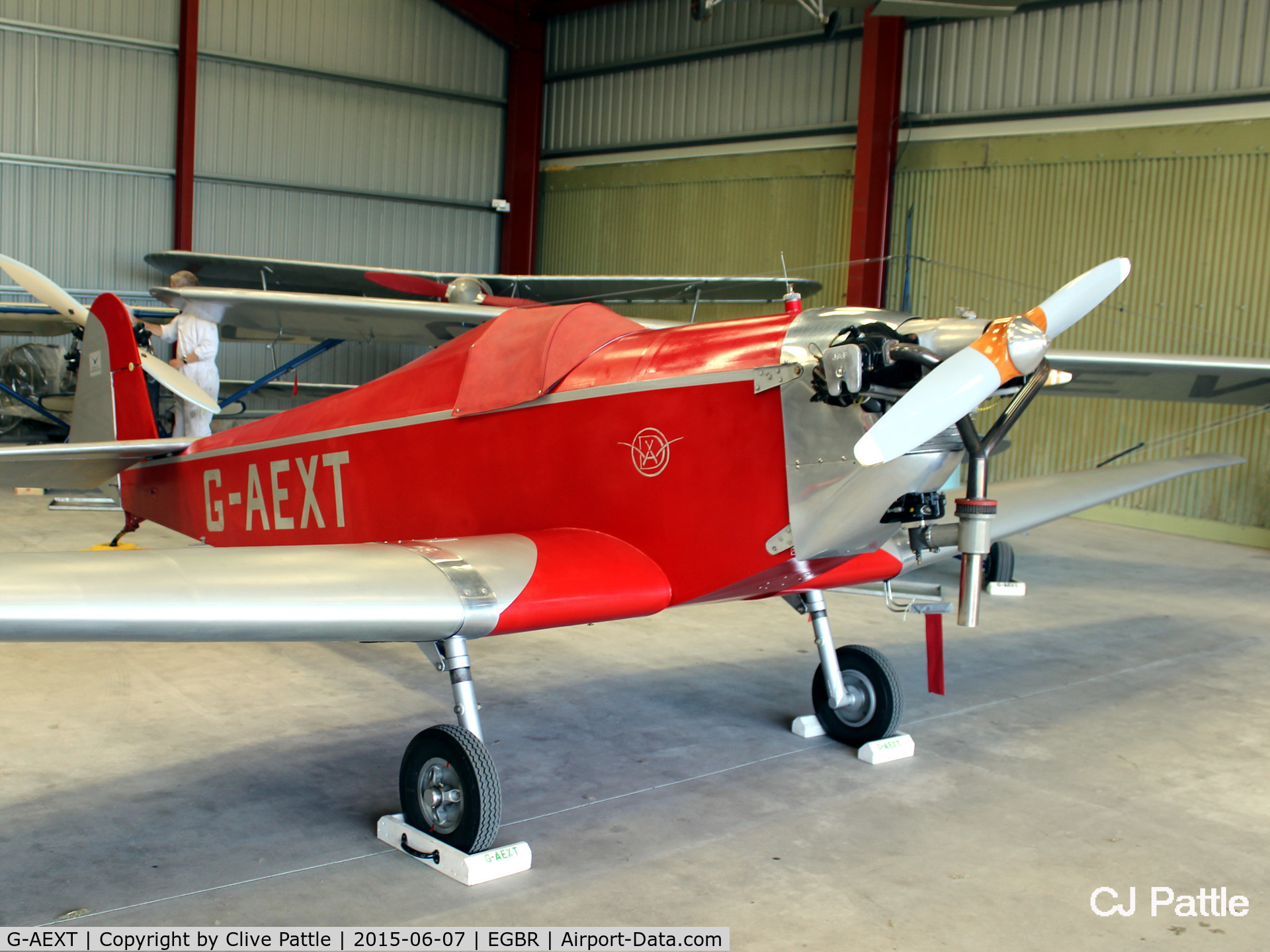 G-AEXT, 1937 Dart Kitten II C/N 123, Hangared at The Real Aeroplane Company Ltd, Breighton Airfield, Yorkshire, U.K.  - EGBR