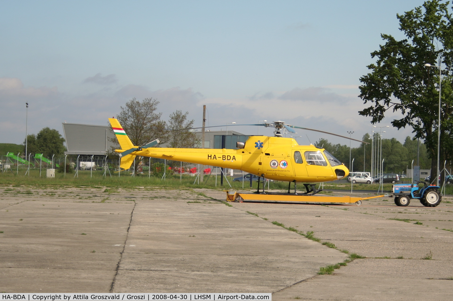 HA-BDA, 1991 Aerospatiale AS-350B Ecureuil C/N 2472, Sarmellek International Airport/ LHSM / Airambulance heliport
