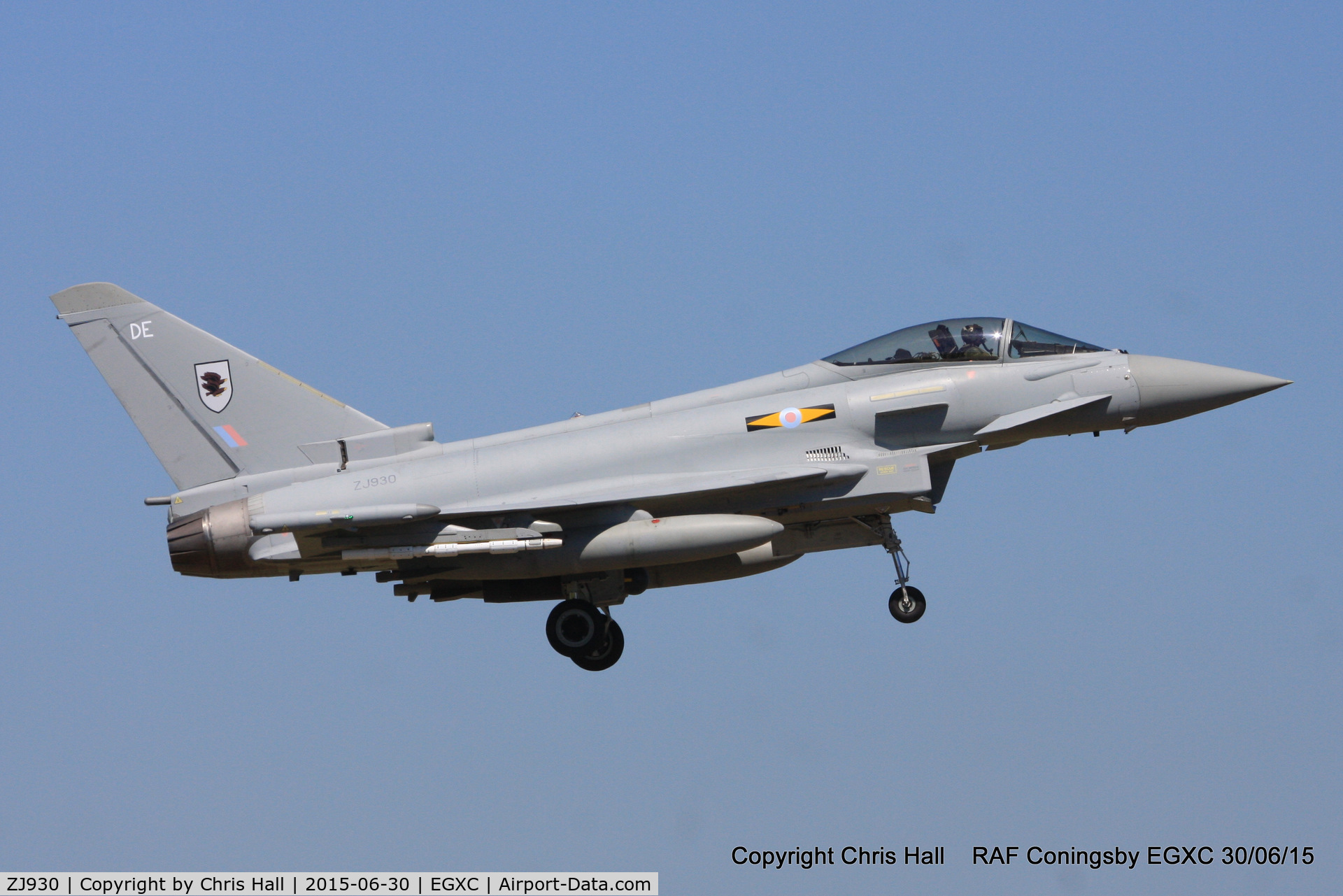 ZJ930, 2006 Eurofighter EF-2000 Typhoon FGR4 C/N 0099/BS021, RAF 11(F) Sqn now coded DE