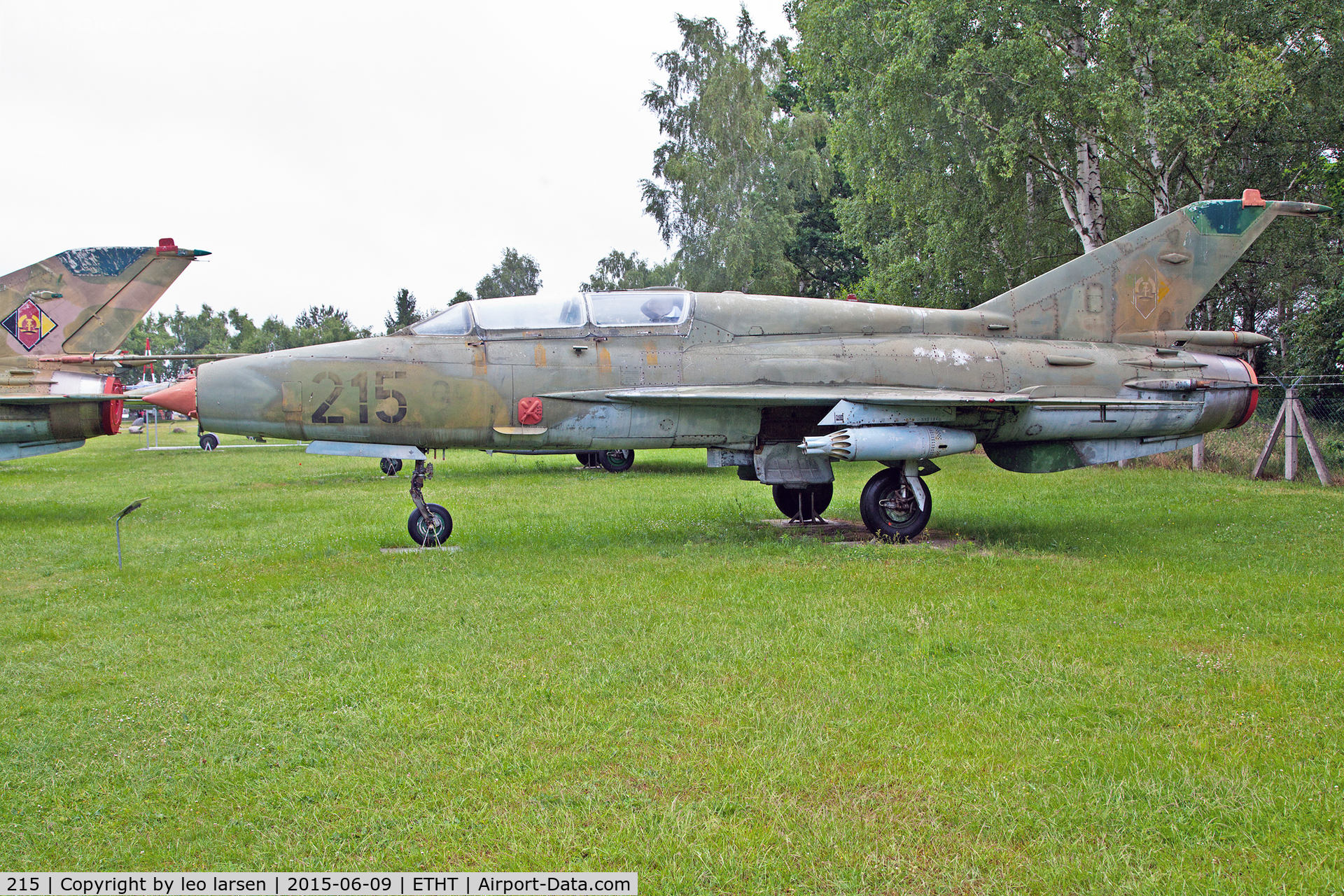 215, Mikoyan-Gurevich MiG-21US C/N 01685134, Flugplatzmuseum Cottbus 9.6.15