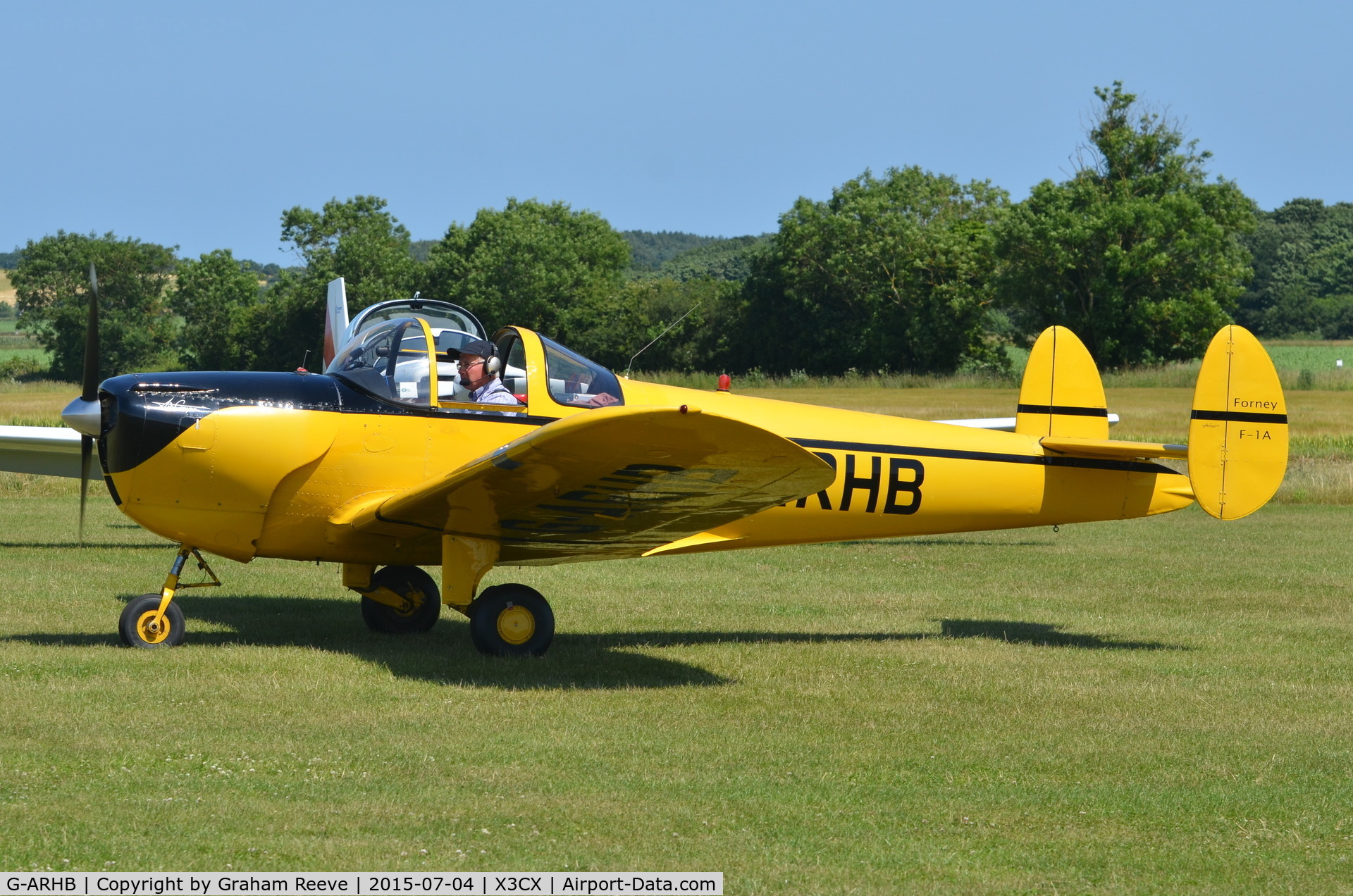 G-ARHB, 1960 Forney F-1A Aircoupe C/N 5733, About to depart from Northrepps.