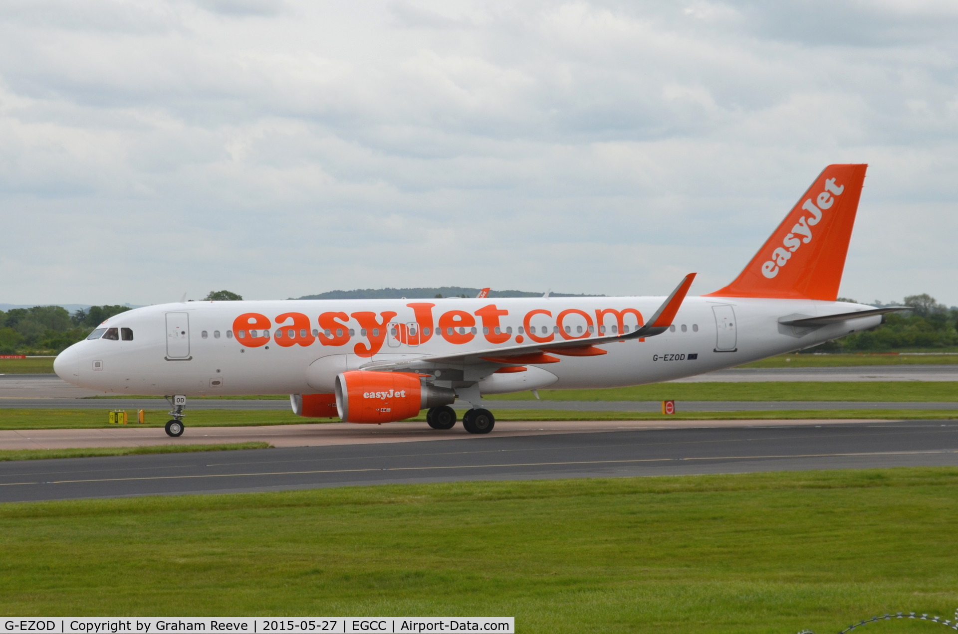 G-EZOD, 2015 Airbus A320-214 C/N 6502, Just landed at Manchester.