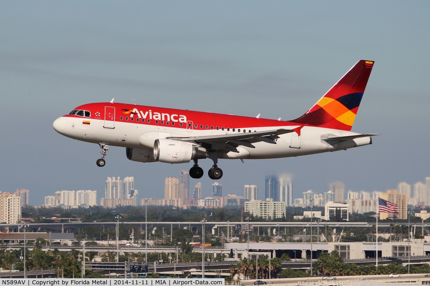 N589AV, 2005 Airbus A318-111 C/N 2575, Avianca