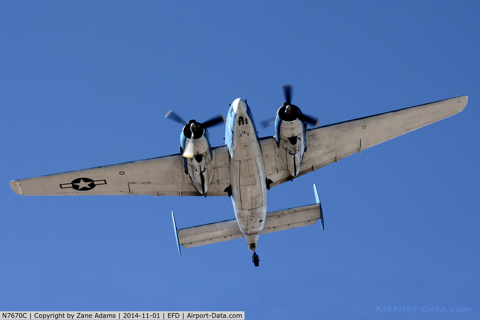 N7670C, 1945 Lockheed PV-2 Harpoon C/N 15-1438, At the 2014 Wings Over Houston Airshow