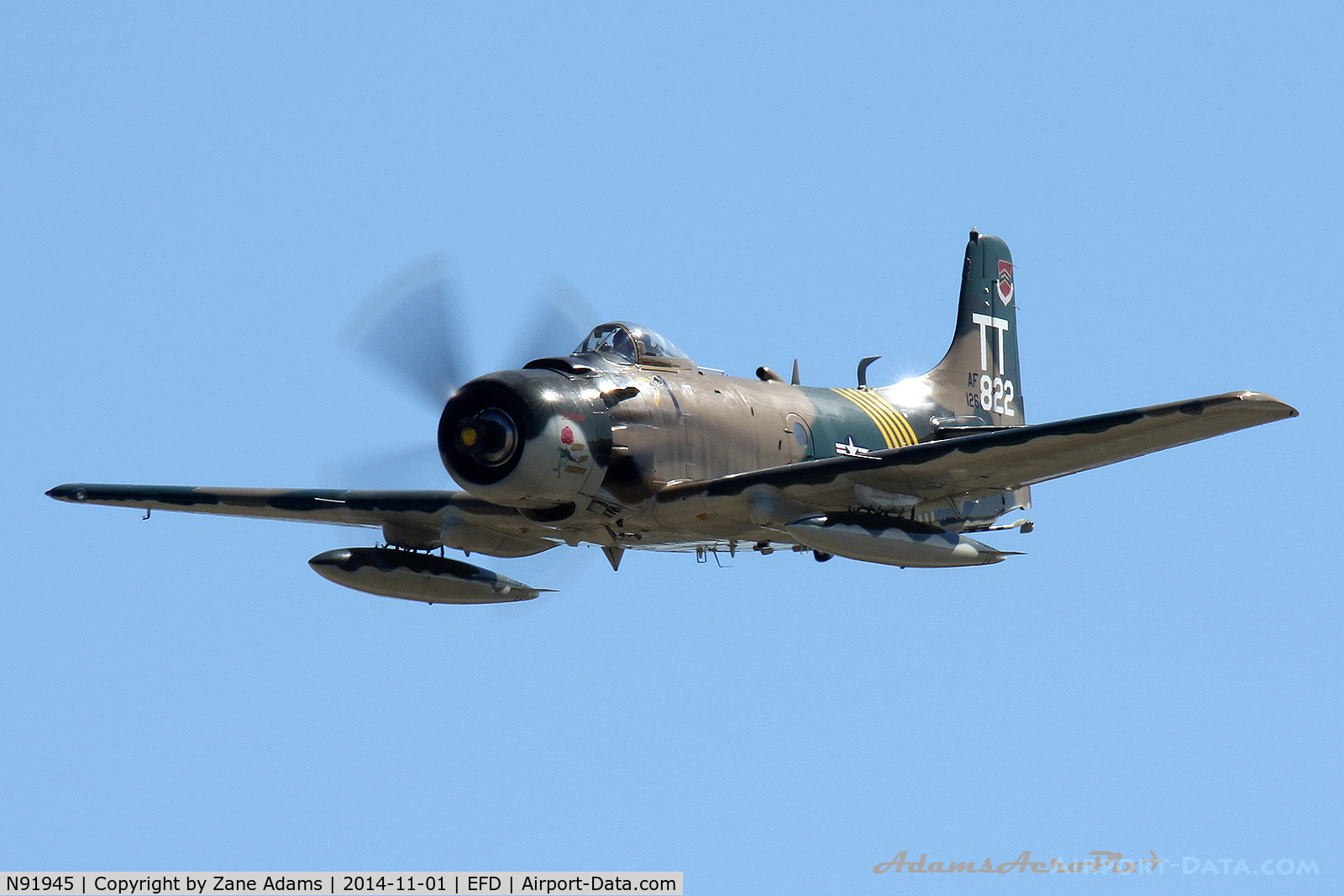 N91945, 1952 Douglas AD4-DW C/N 126882-SF85, At the 2014 Wings Over Houston Airshow