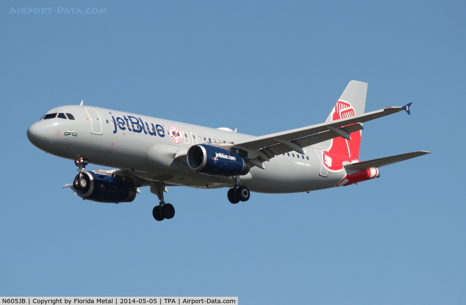 N605JB, 2005 Airbus A320-232 C/N 2368, Boston Red Sox