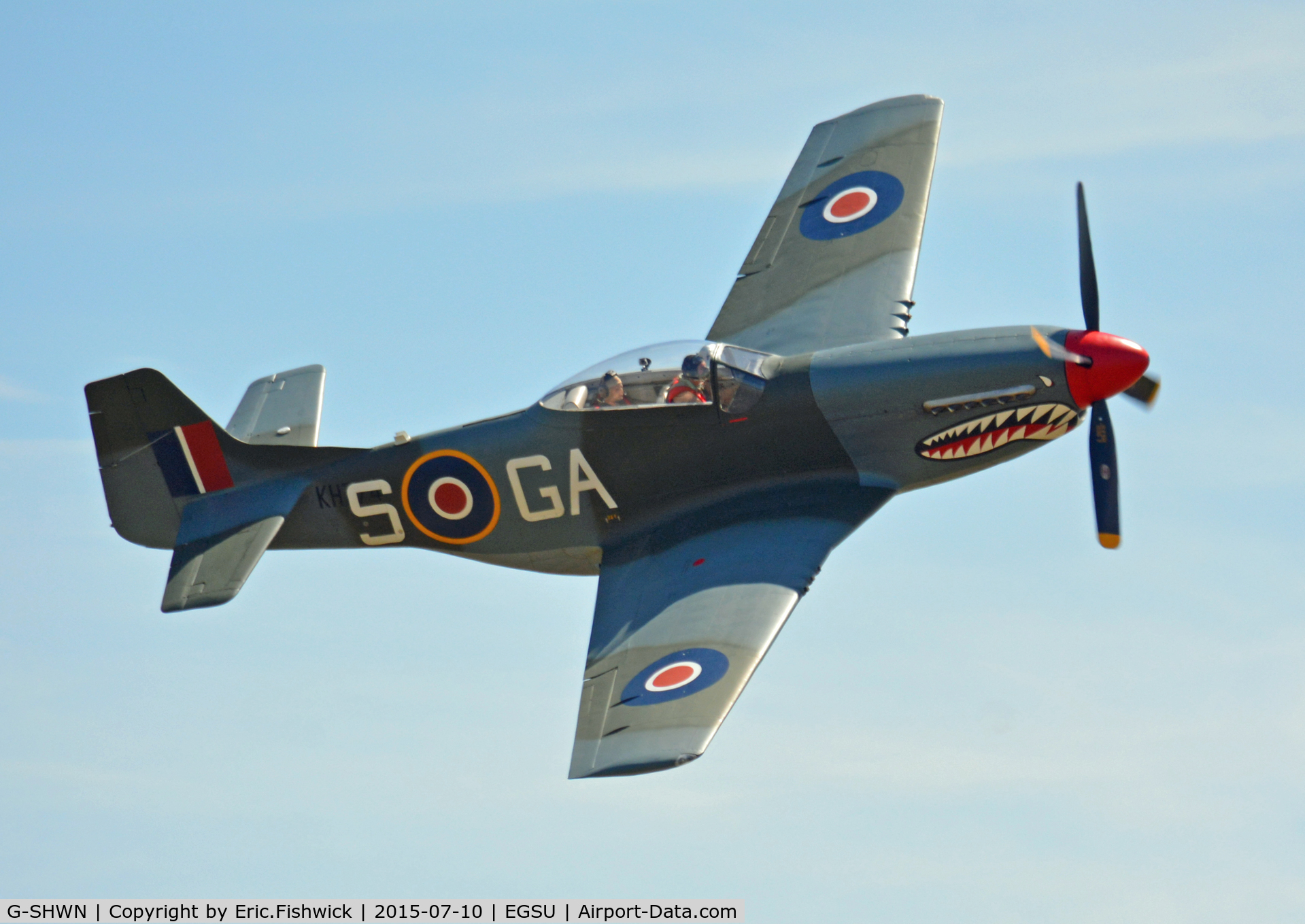 G-SHWN, 1944 North American P-51D Mustang C/N 122-40417, 42. KH774 preparing for The Flying Legends Air Show, July 2015.