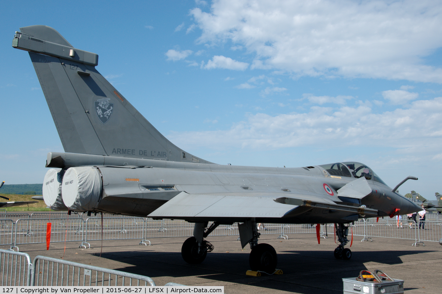 127, Dassault Rafale C C/N 127, French Air Force Rafale C fighter displayed during the 2015 Luxeuil Air Meet, France.