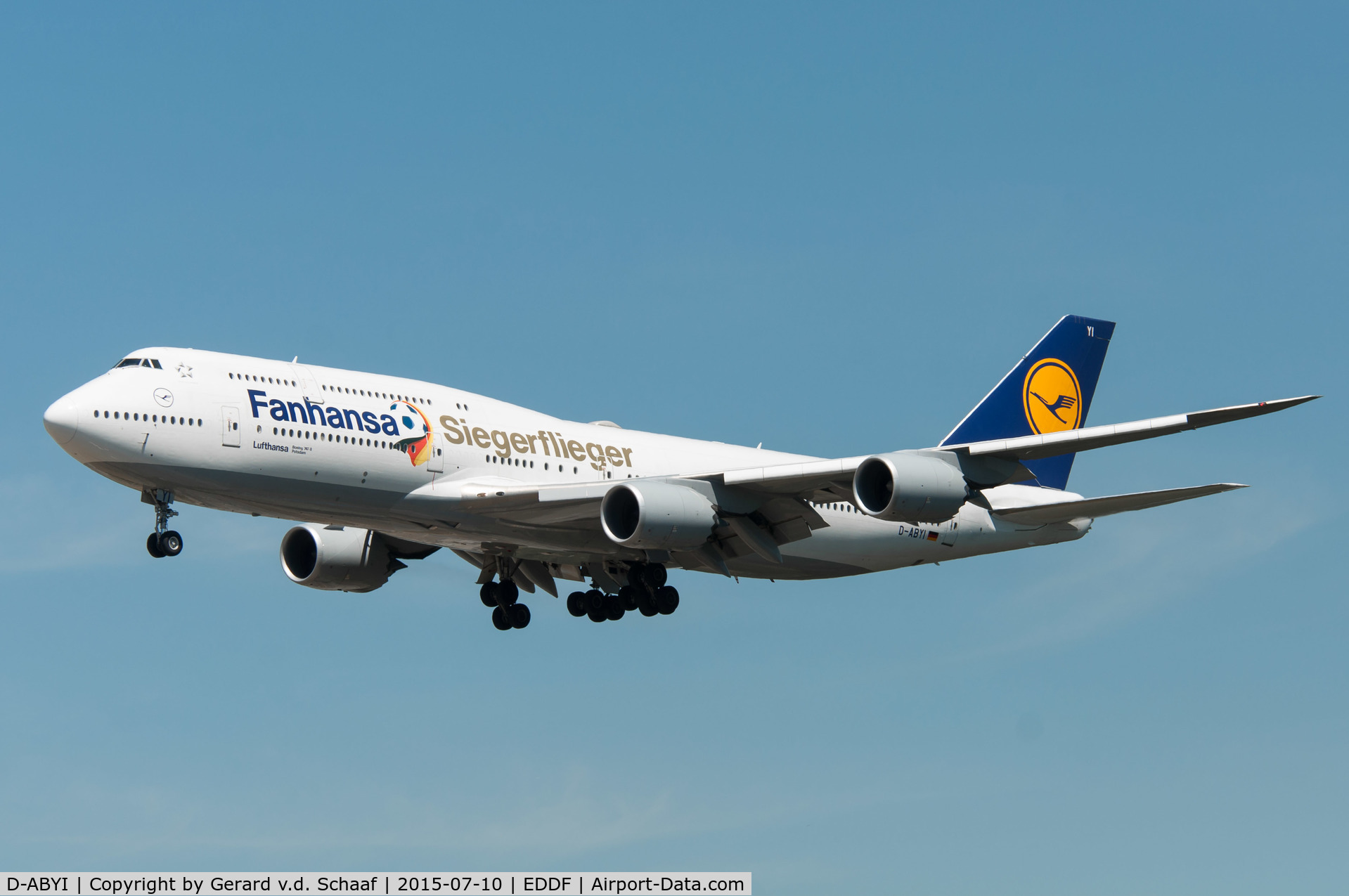 D-ABYI, 2013 Boeing 747-830 C/N 37833, Frankfurt, July 2015