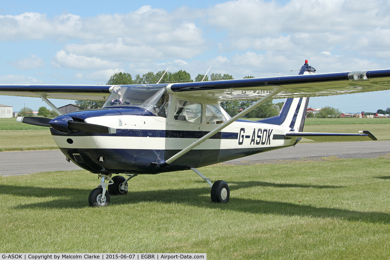 G-ASOK, 1964 Reims F172E Skyhawk C/N 0057, Reims F172E at The Real Aeroplane Club's Radial Engine Aircraft Fly-In, Breighton Airfield, June 7th 2015.