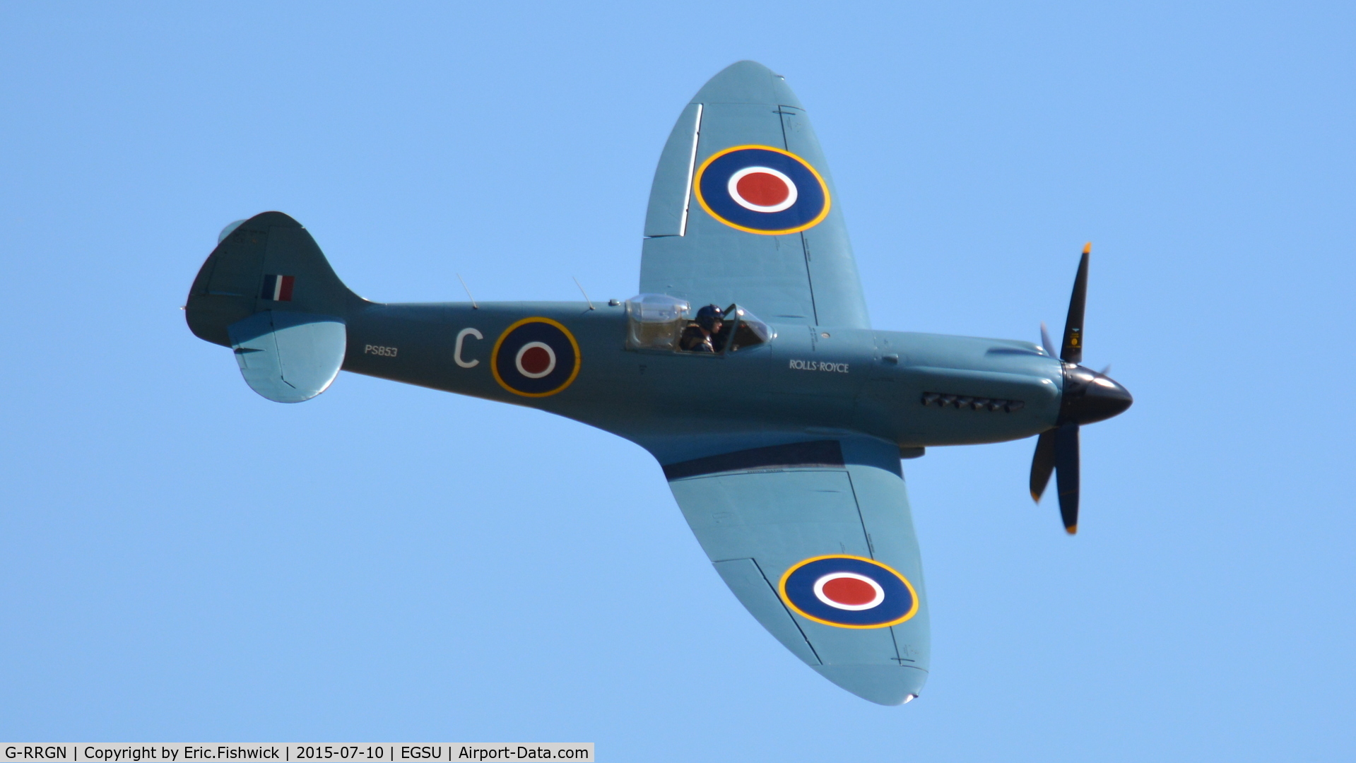G-RRGN, 1945 Supermarine 389 Spitfire PR.XIX C/N 6S/594677, 42. PS853 preparing for The Flying Legends Air Show, July 2015.