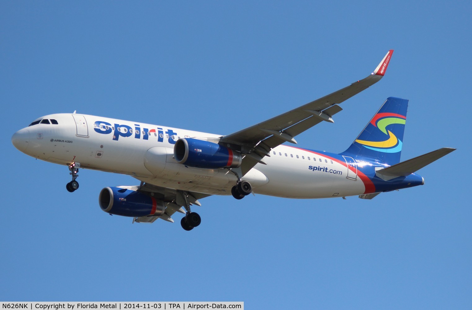 N626NK, 2014 Airbus A320-232 C/N 5999, Spirit