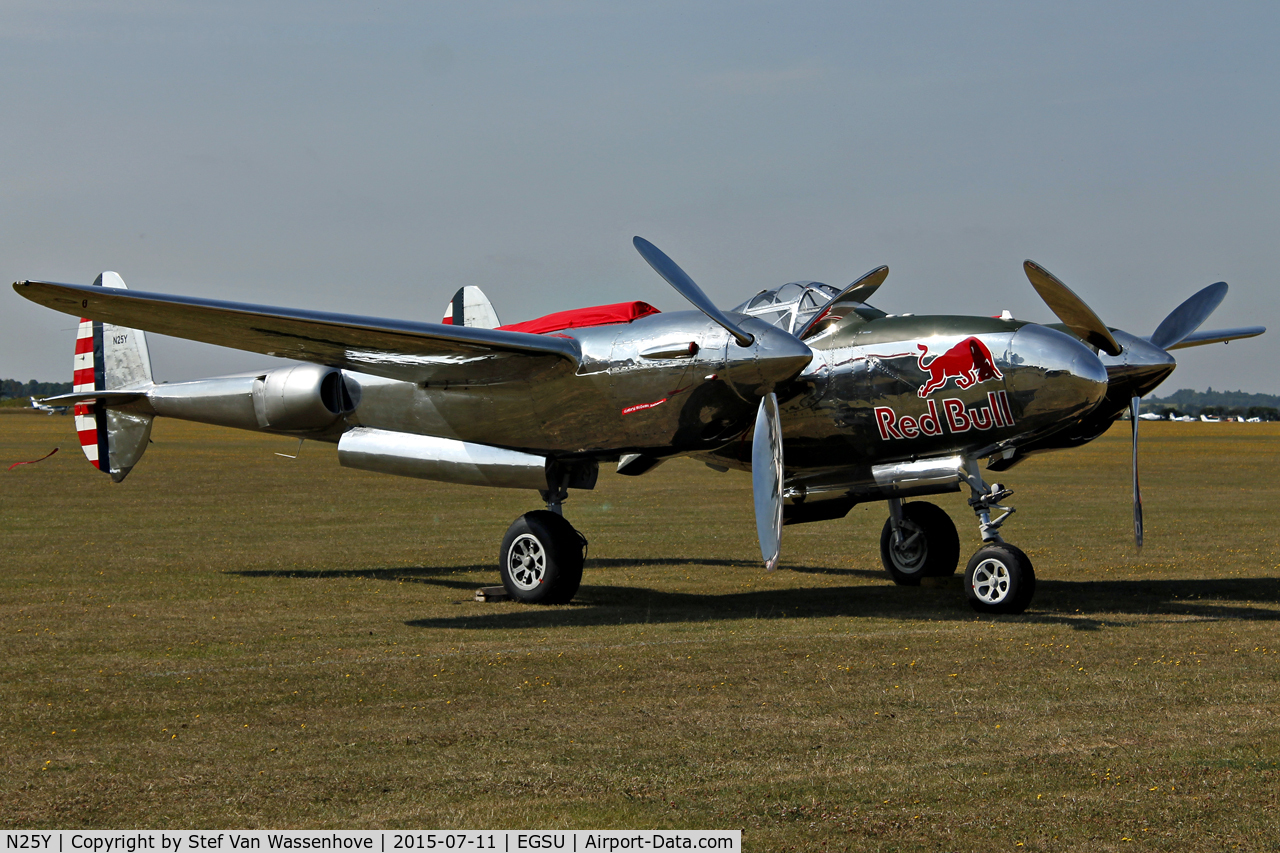 N25Y, 1944 Lockheed P-38L-5LO Lightning C/N AF44-53254, Flying Legends Duxford 2015.