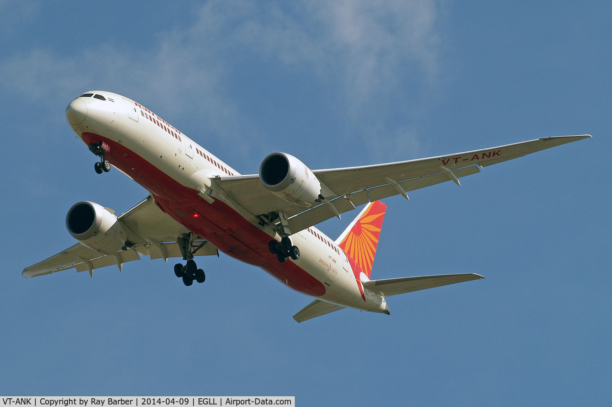 VT-ANK, 2012 Boeing 787-8 Dreamliner C/N 36282, Boeing 787-8 Dreamliner [36382] (Air India) Home~G 09/04/2014. On approach 27R.