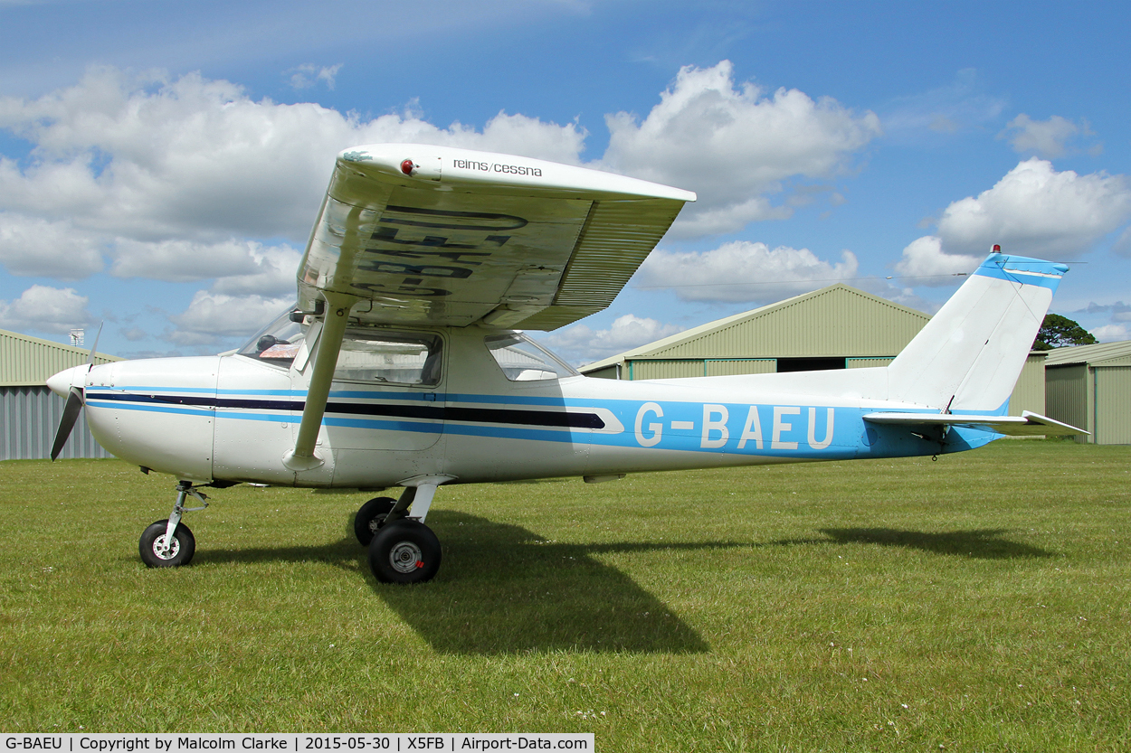 G-BAEU, 1972 Reims F150L C/N 0873, Reims F150L at Fishburn Airfield, May 30th 2015.