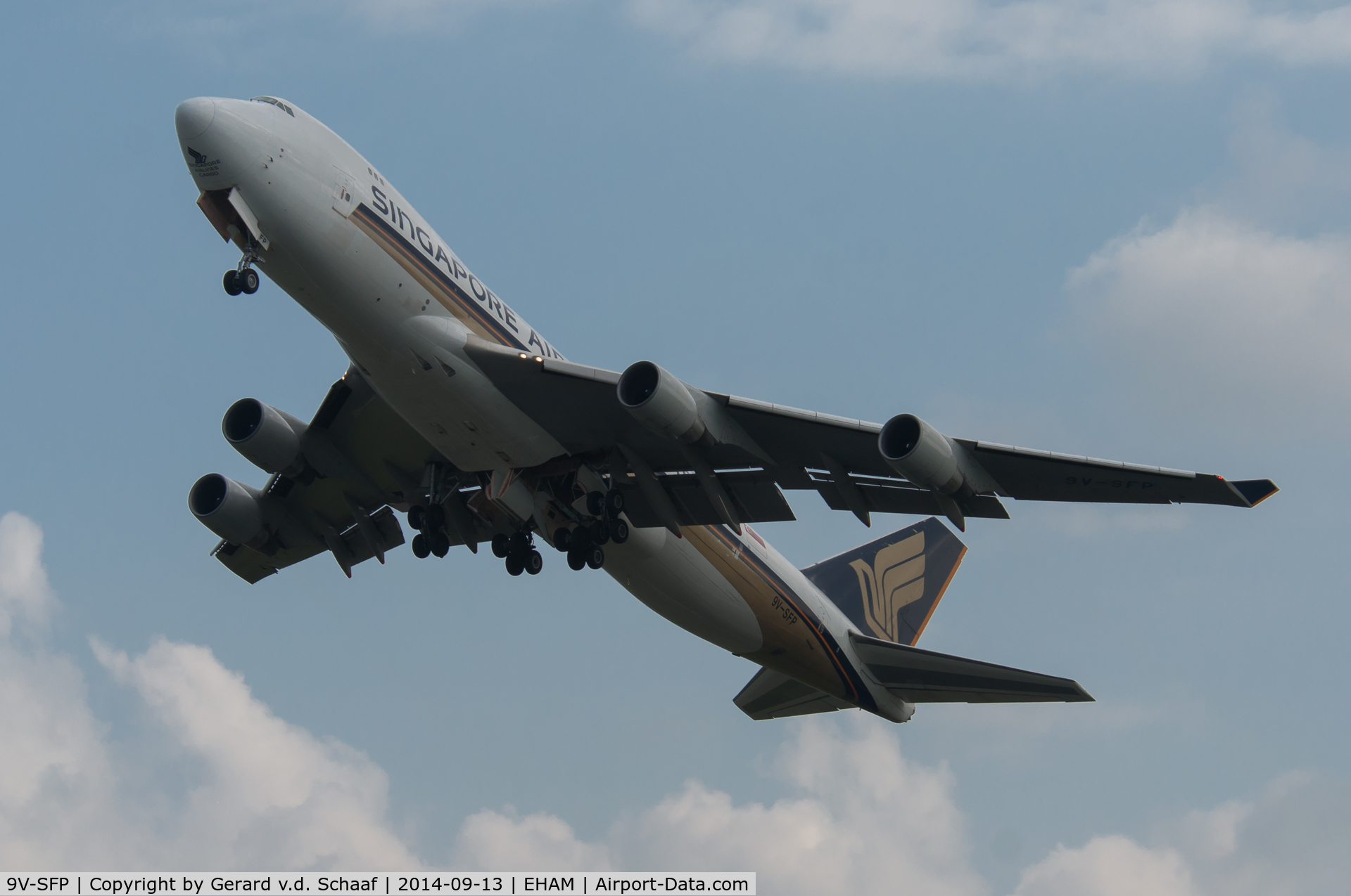 9V-SFP, 2005 Boeing 747-412F/SCD C/N 32902, Schiphol, September 2014