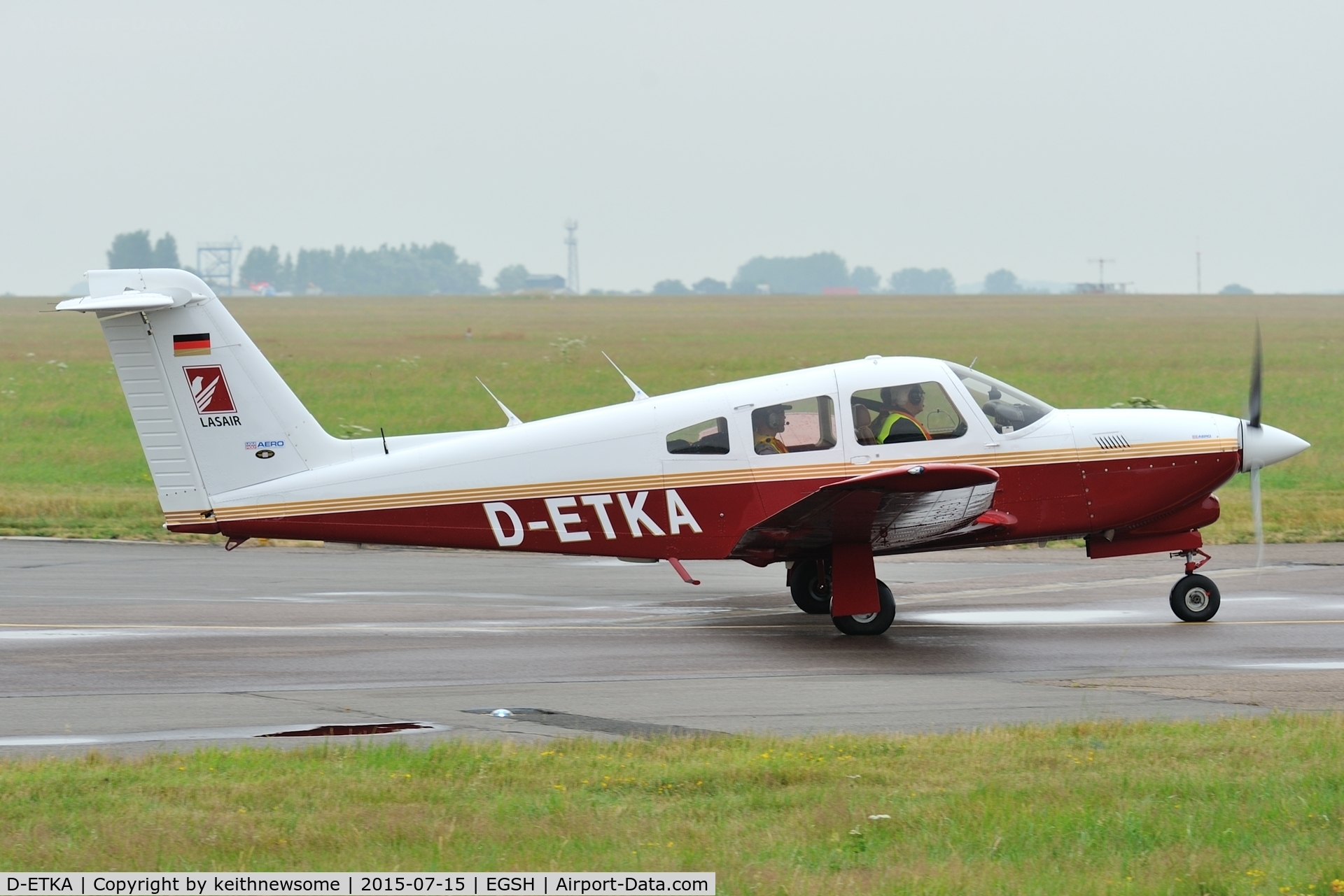 D-ETKA, 1980 Piper PA-28RT-201T Turbo Arrow IV Arrow IV C/N 28R-8031173, Leaving Norwich.
