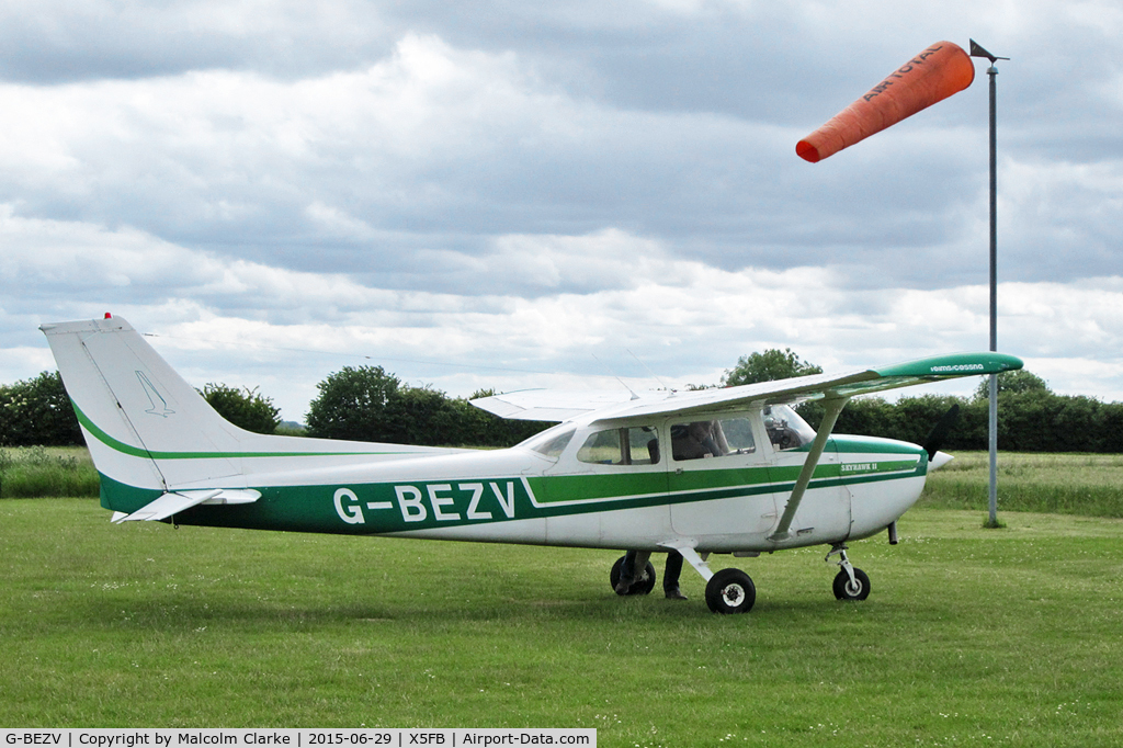 G-BEZV, 1976 Reims F172M Skyhawk Skyhawk C/N 1474, Reims F172M at Fishburn Airfield UK, June 29th 2015.