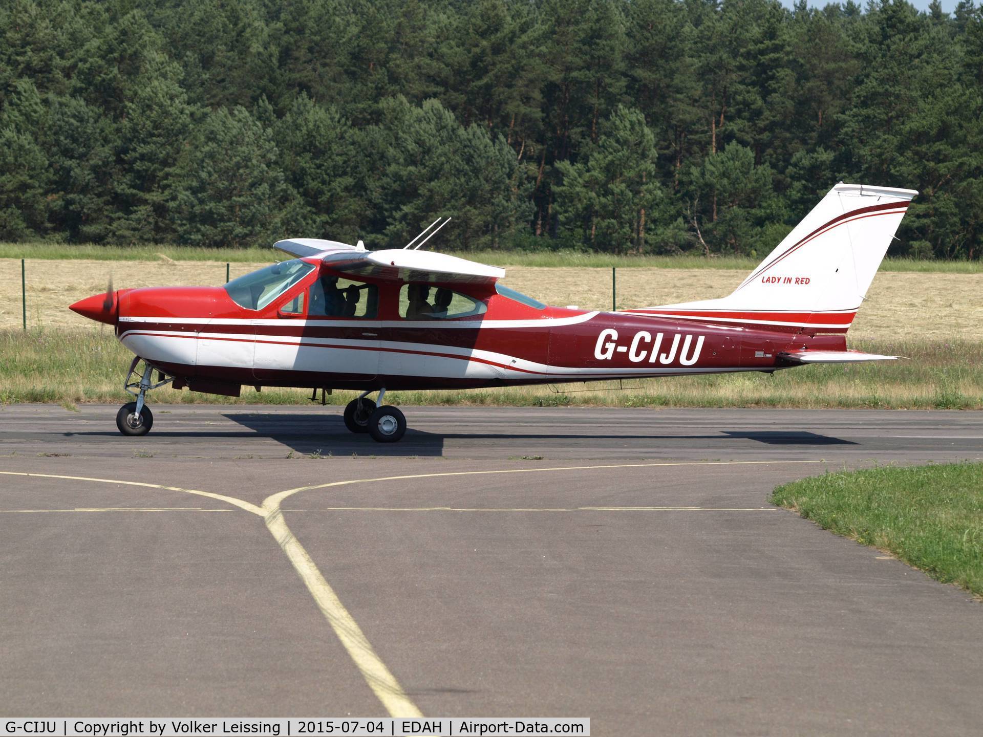 G-CIJU, 1970 Cessna 177RG Cardinal C/N 177RG0020, taxi to parking