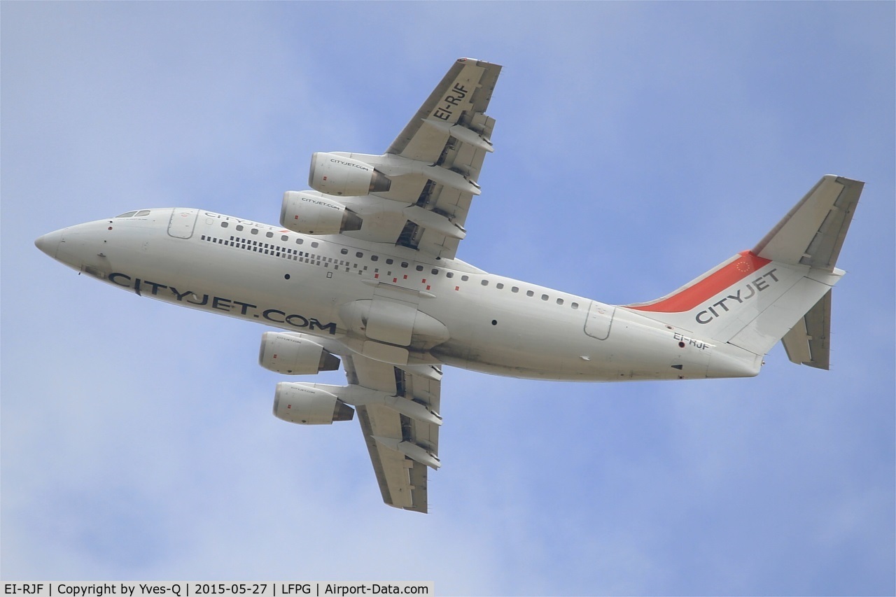 EI-RJF, 1998 British Aerospace Avro 146-RJ85A C/N E2337, British Aerospace Avro 146-RJ85A, Take off Rwy 27L, Roissy Charles De Gaulle Airport (LFPG-CDG)