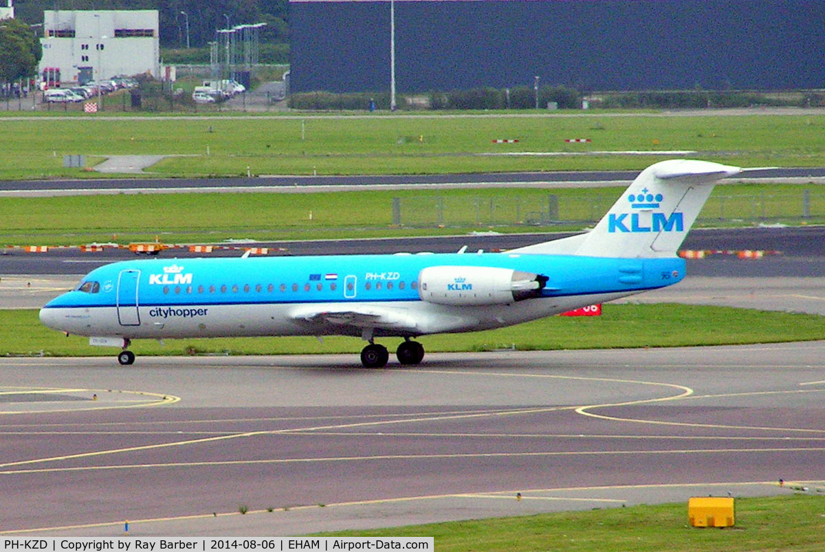 PH-KZD, 1997 Fokker 70 (F-28-0070) C/N 11582, Fokker F-70 [11582] (KLM cityhopper) Amsterdam-Schiphol~PH 06/08/2014