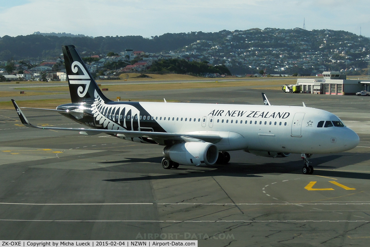 ZK-OXE, 2014 Airbus A320-232 C/N 5993, At Wellington