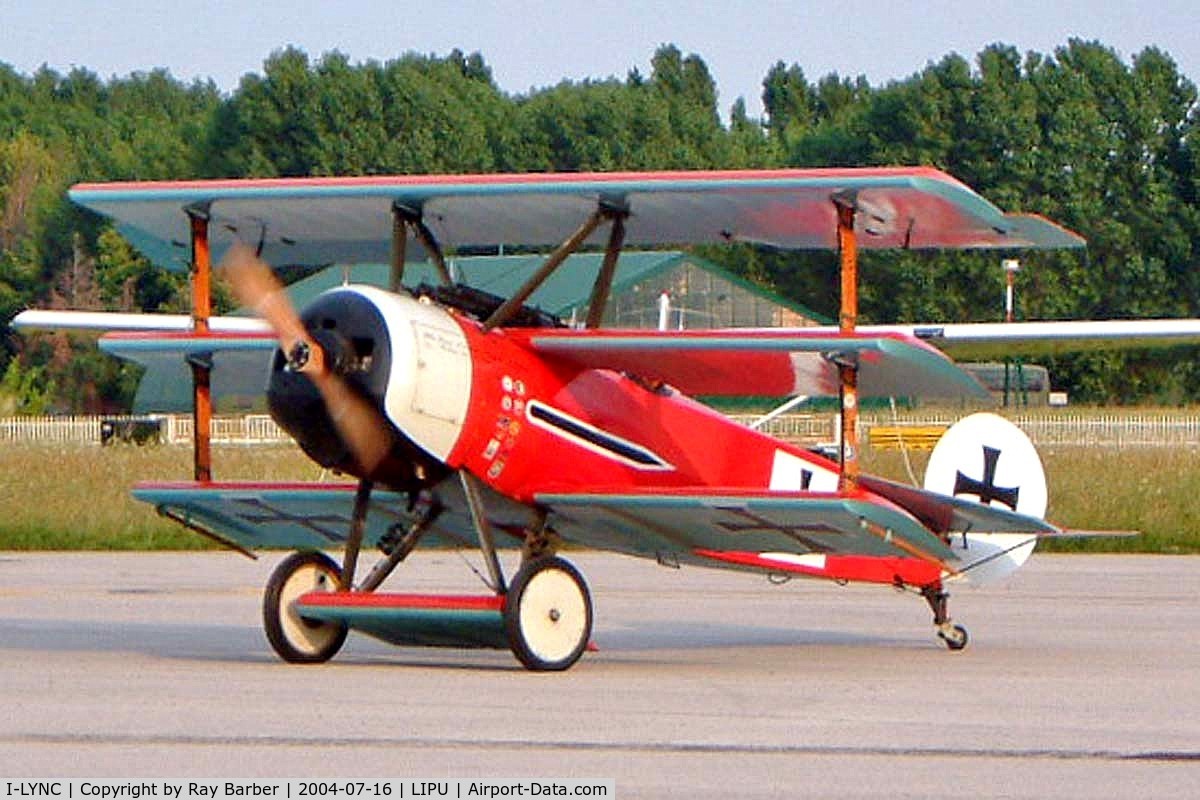 I-LYNC, Fokker Dr.1 Triplane Replica C/N 01/84M, Fokker Dr.1 (replica) [01/84M] Padova~I 16/07/2004