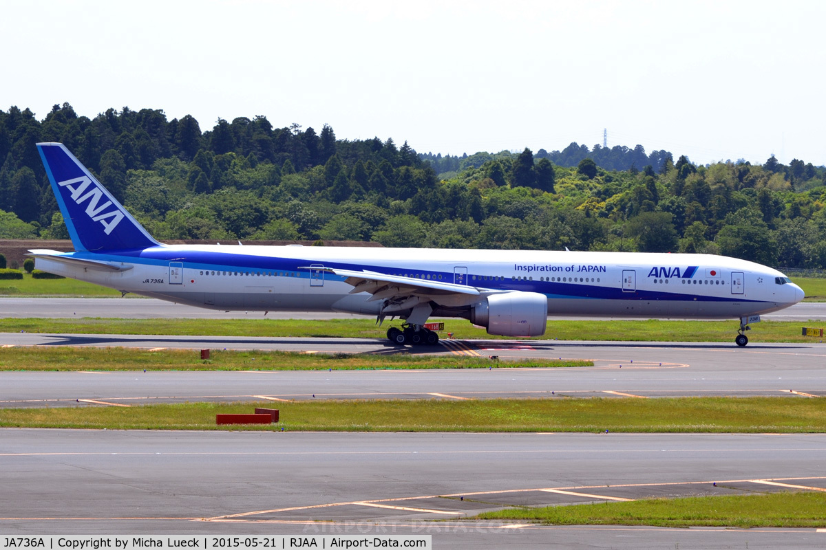 JA736A, 2006 Boeing 777-381/ER C/N 34893, At Narita