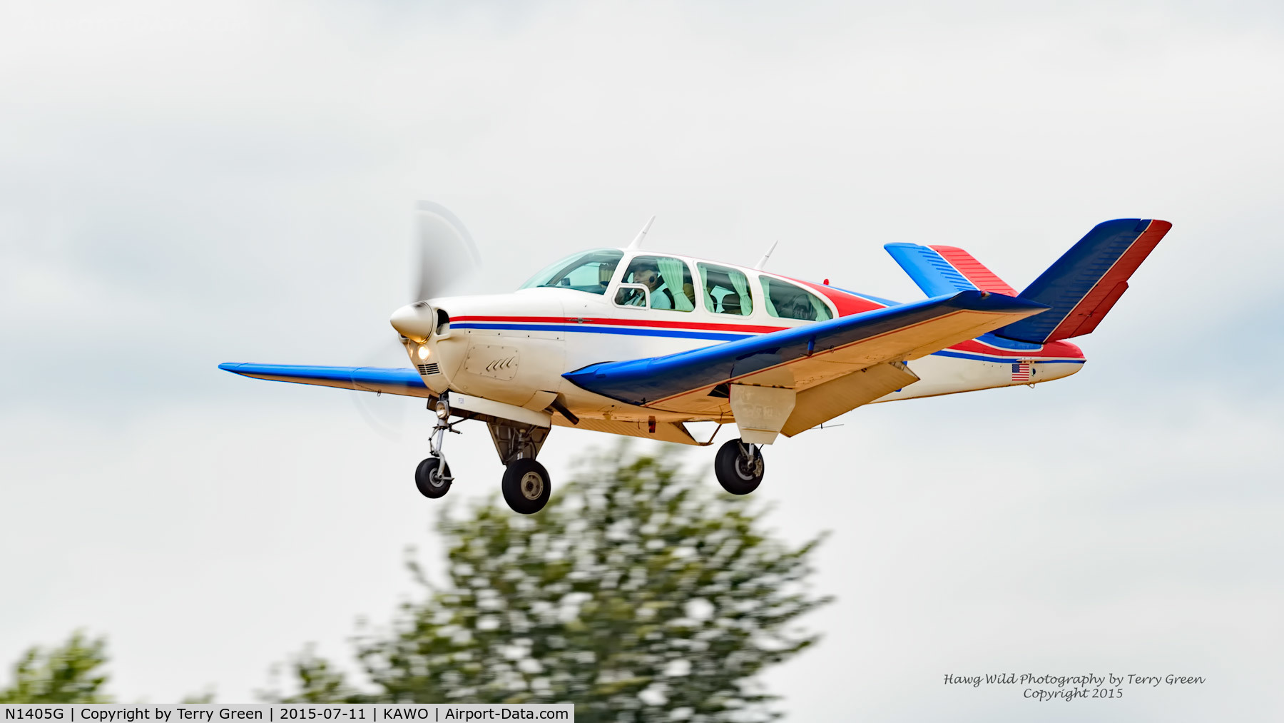 N1405G, 1961 Beech P35 Bonanza C/N D-6891, 2015 Arlington Fly-In