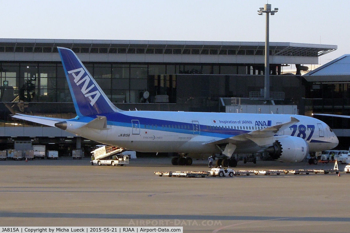 JA815A, 2012 Boeing 787-8 Dreamliner C/N 40899, At Narita