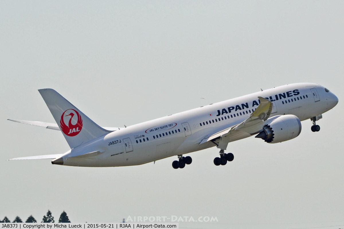 JA837J, 2014 Boeing 787-8 Dreamliner Dreamliner C/N 34860, At Narita
