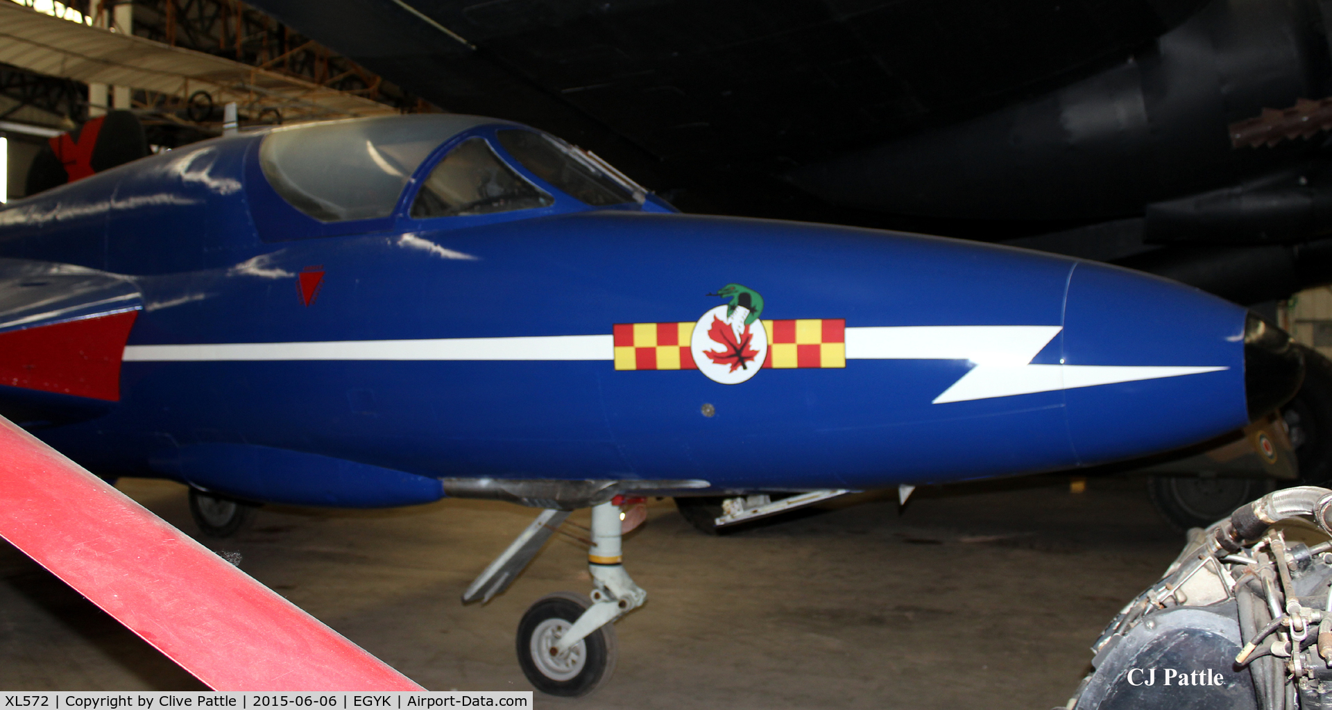 XL572, Hawker Hunter T.7 C/N HABL-003311, On display at the Yorkshire Air Museum EGYK ex G-HNTR