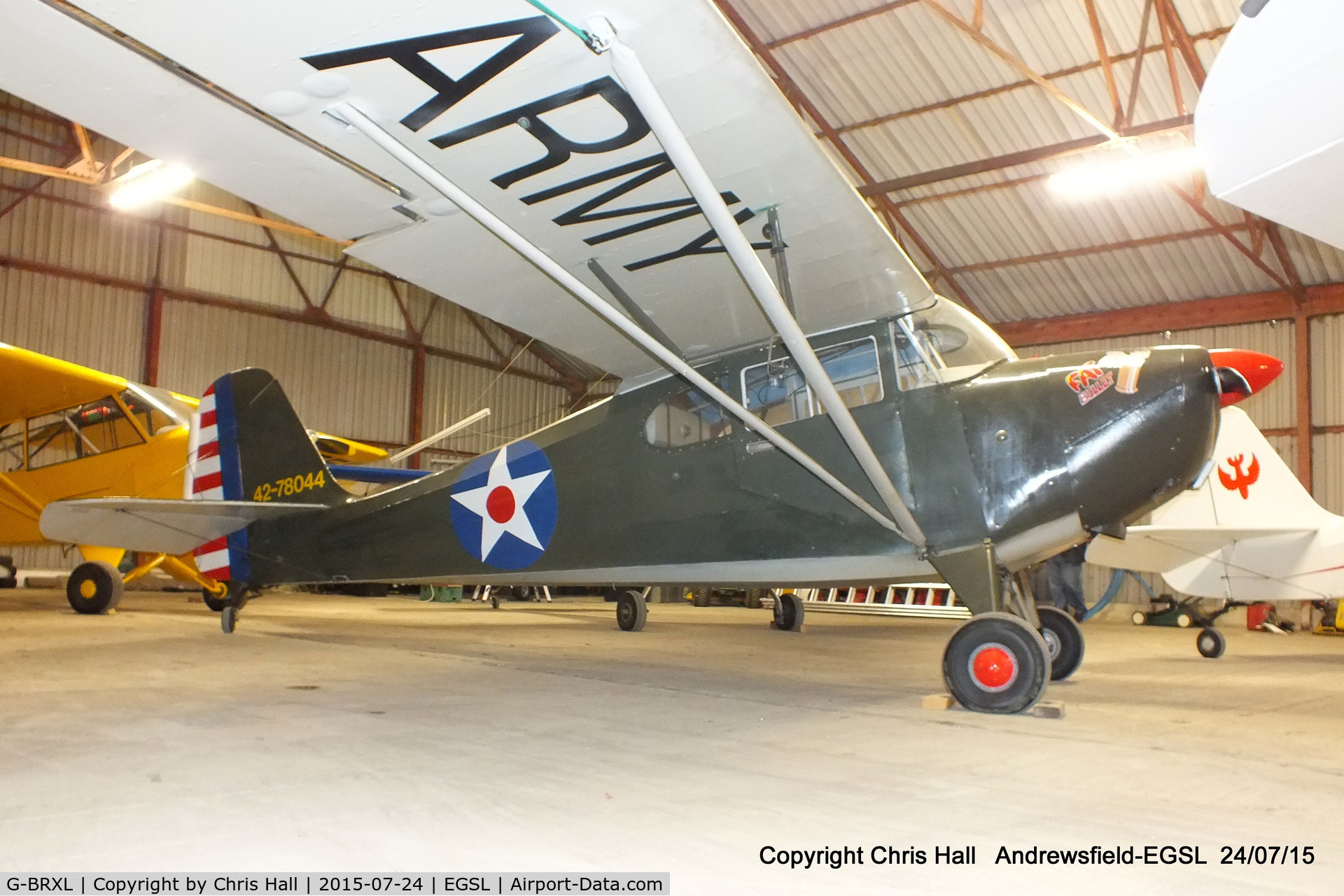 G-BRXL, 1946 Aeronca 11AC Chief C/N 11AC-1629, Andrewsfield resident