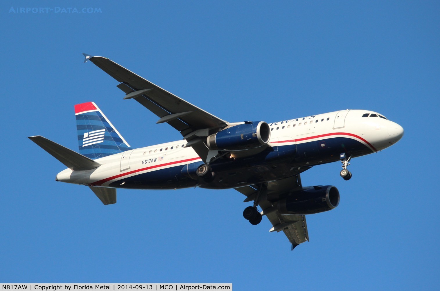 N817AW, 2000 Airbus A319-132 C/N 1373, USAirways