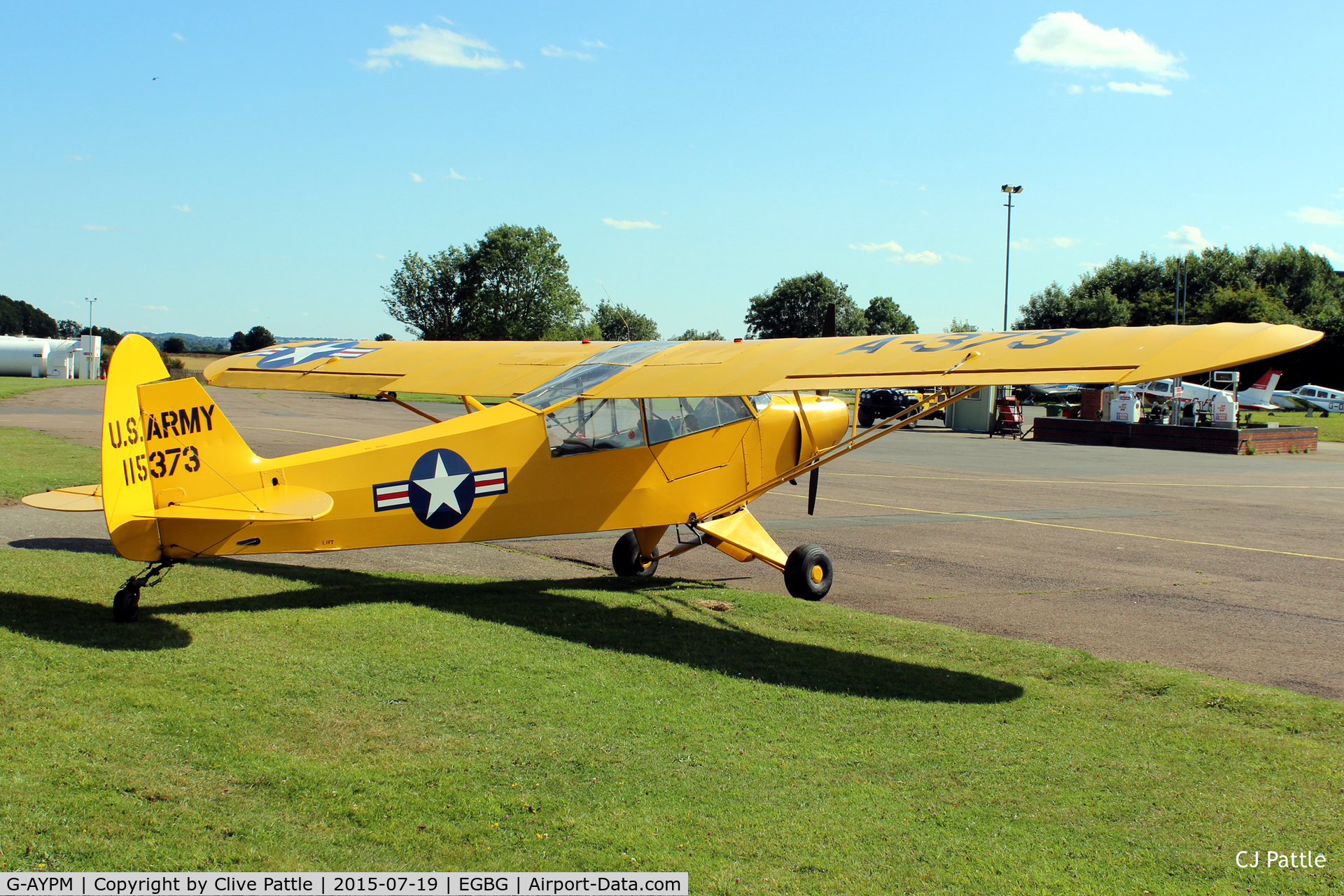 G-AYPM, 1951 Piper L-18C Super Cub C/N 18-1373, Resting at Leicester EGBG