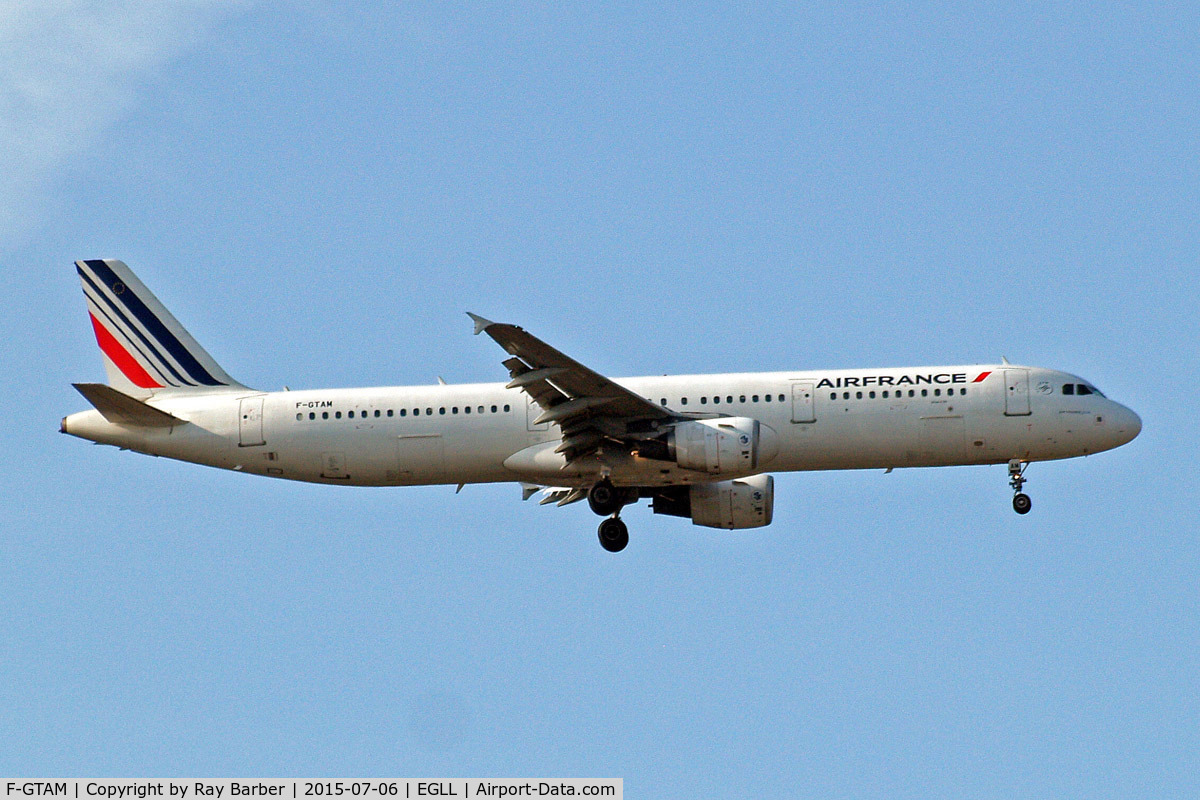 F-GTAM, 2002 Airbus A321-211 C/N 1859, Airbus A321-211 [1859] (Air France) Home~G 06/07/2015. On approach 27L.