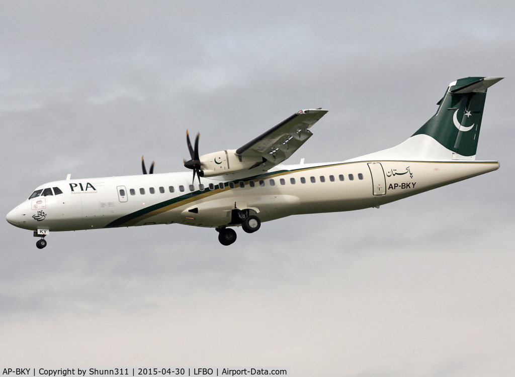 AP-BKY, 2012 ATR 72-212A C/N 994, Delivery day from LFBF