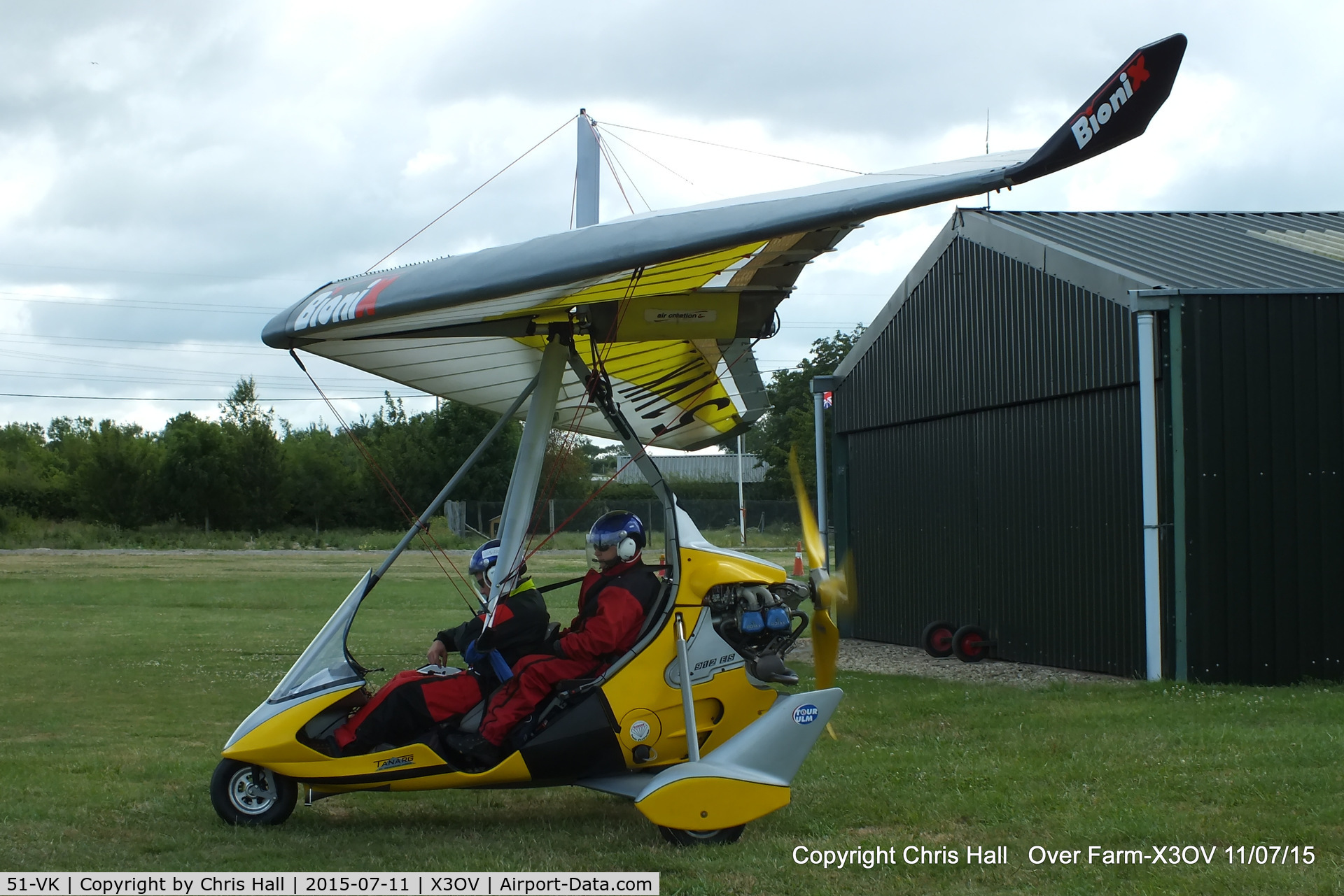 51-VK, Air Creation Tanarg 912ES/Bionix C/N Not found 51VK, at ‘Over Farm’, Gloucester