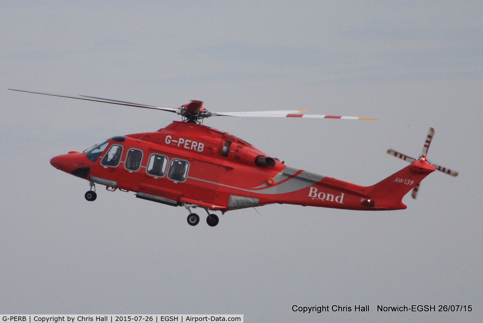 G-PERB, 2011 AgustaWestland AW-139 C/N 41261, Bond Offshore Helicopters Ltd