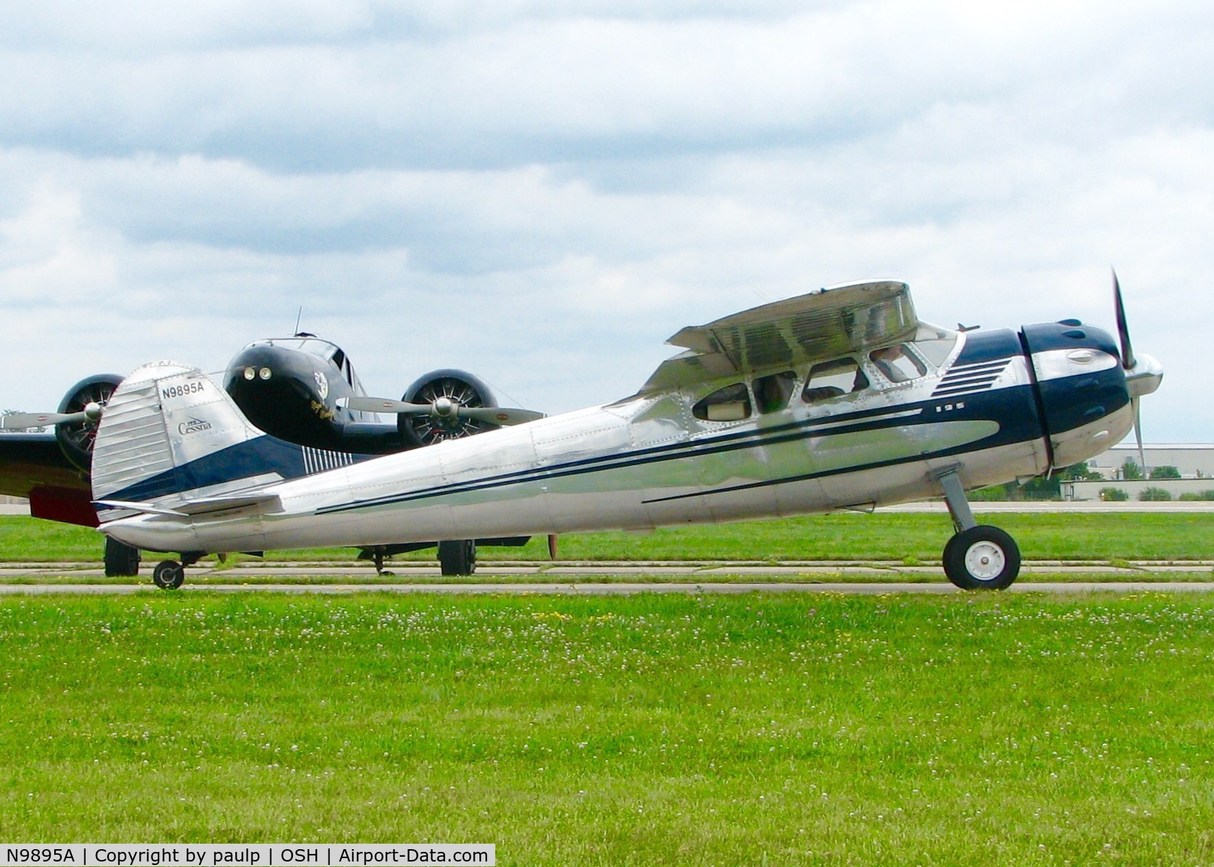 N9895A, 1950 Cessna 195A C/N 7598, At AirVenture