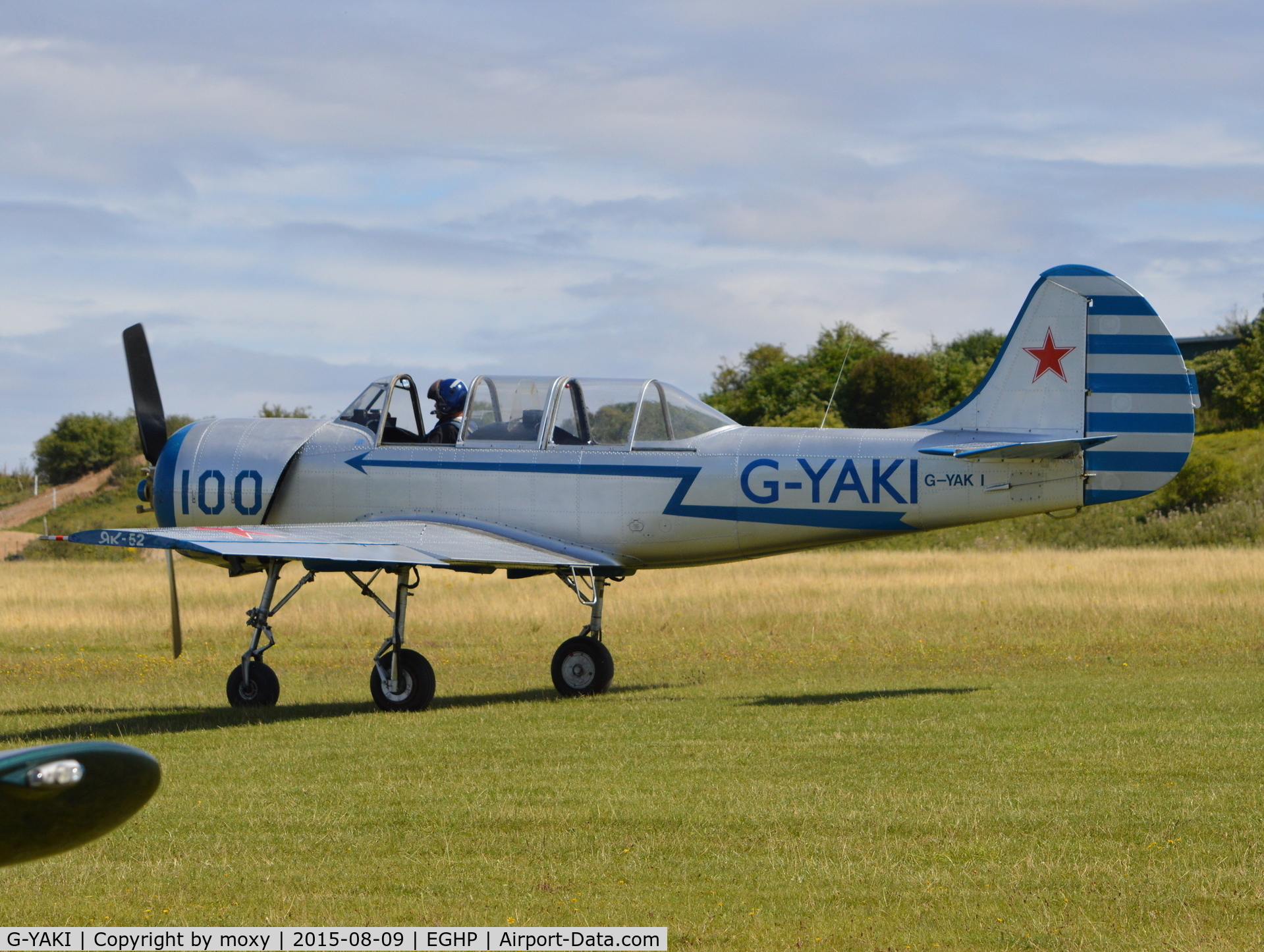 G-YAKI, 1986 Bacau Yak-52 C/N 866904, YAK-52 at Popham. Ex LY-ANM.