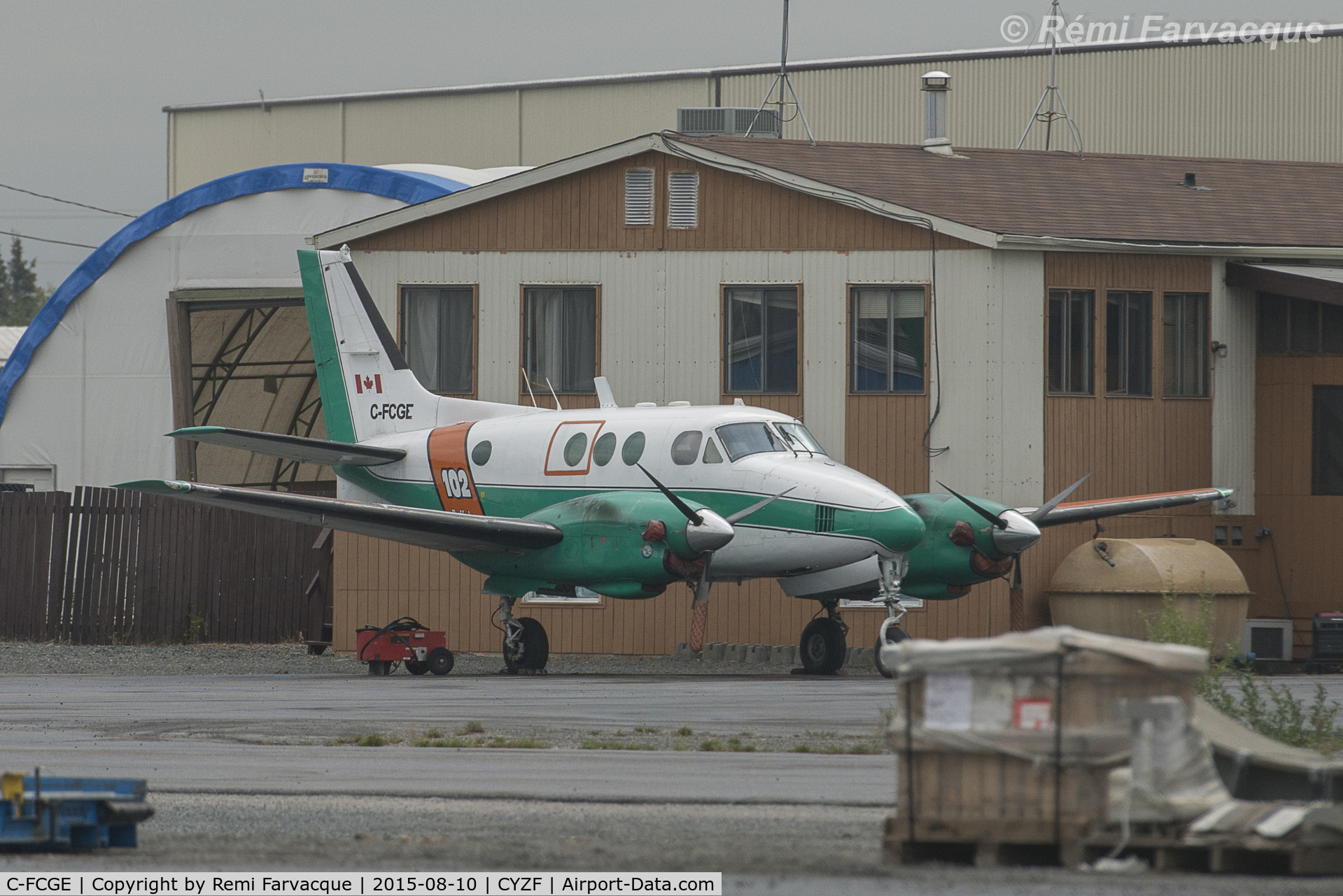 C-FCGE, 1966 Beech A90 King Air C/N LJ-118, New livery since posted here. Nicely parked, ready to go..